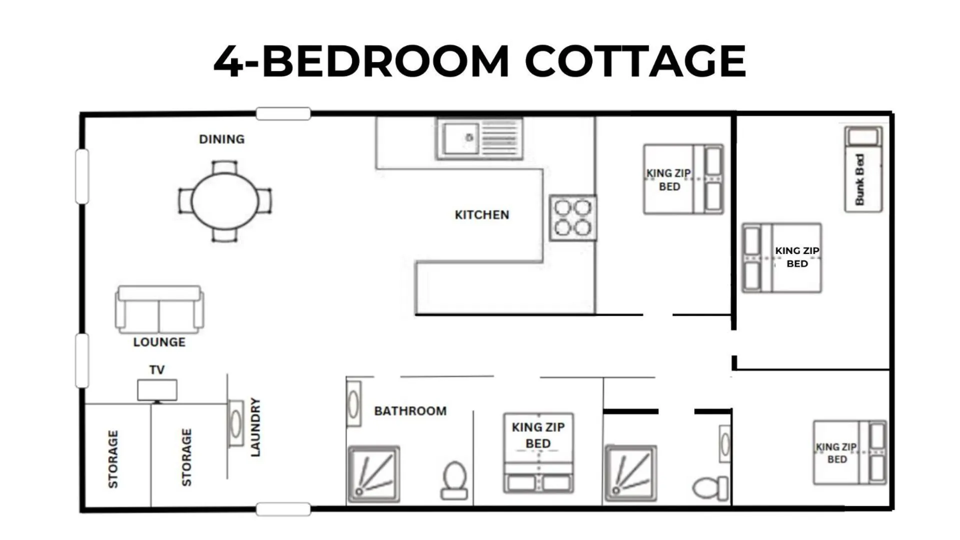 Floor plan in Noosa North Shore Retreat
