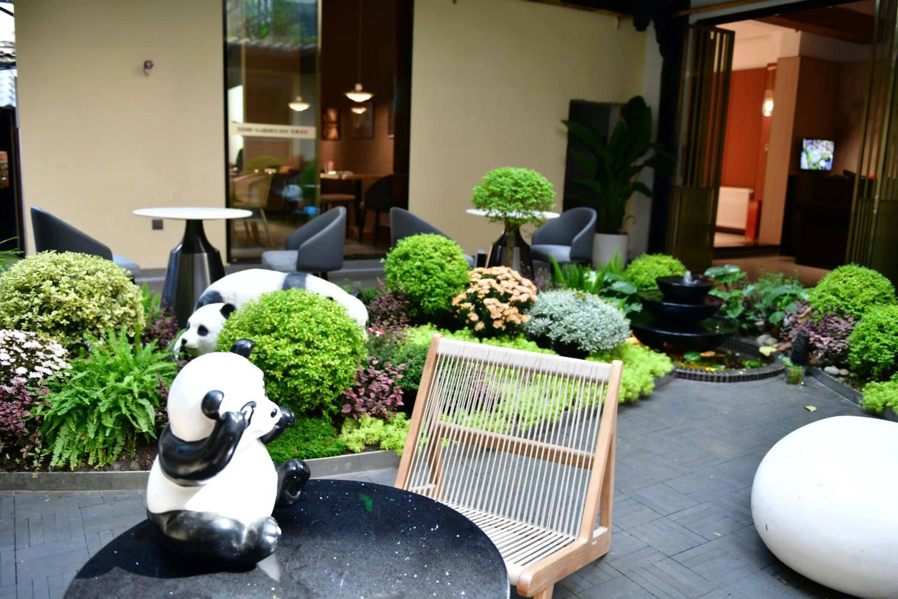 Garden view in Xishu Garden Inn - Travel Agency service - Car Rent service - English Speaking