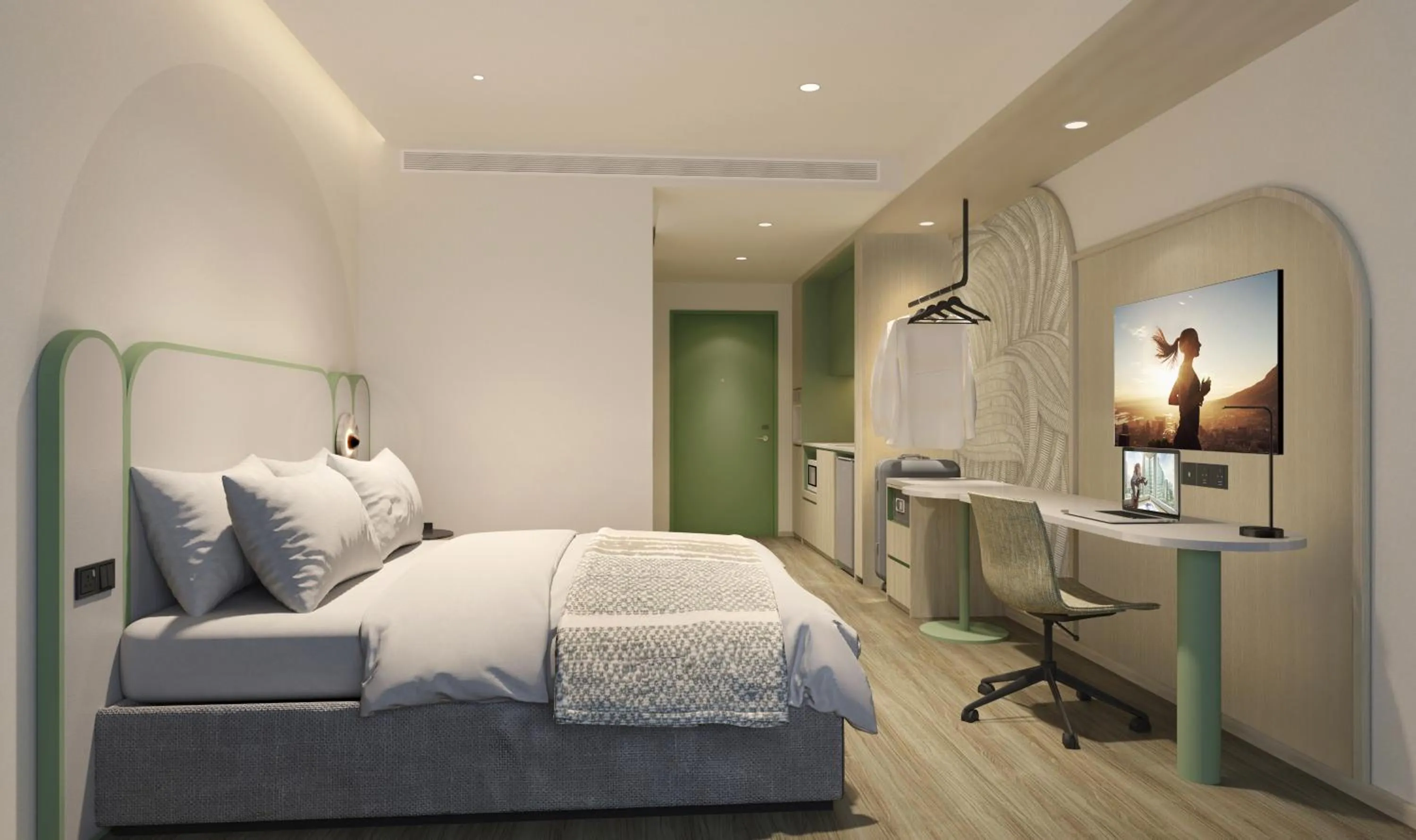 Bedroom, Bed in Citadines Science Park Singapore