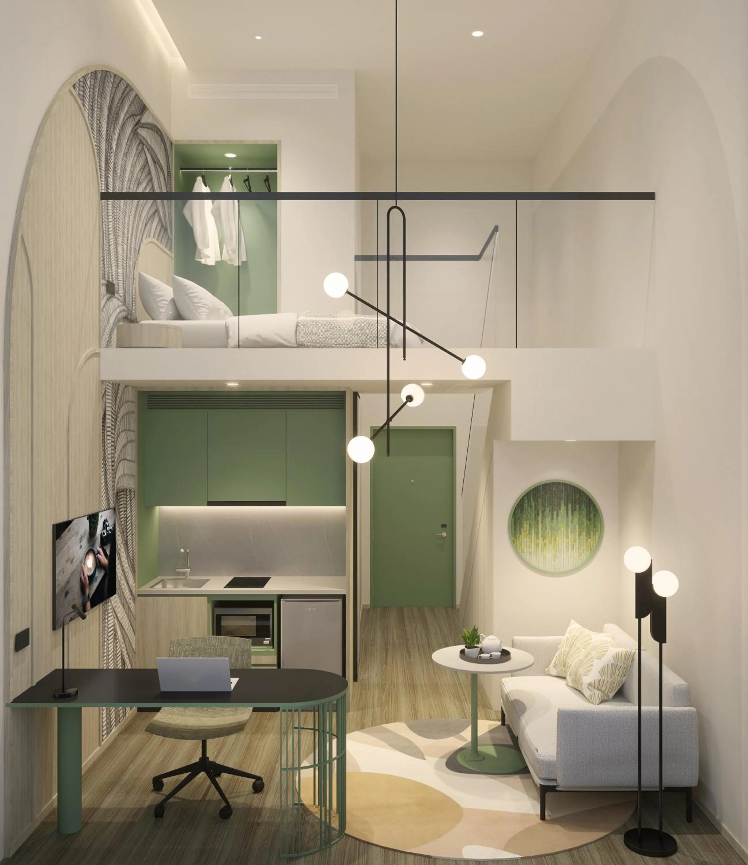 Photo of the whole room in Citadines Science Park Singapore