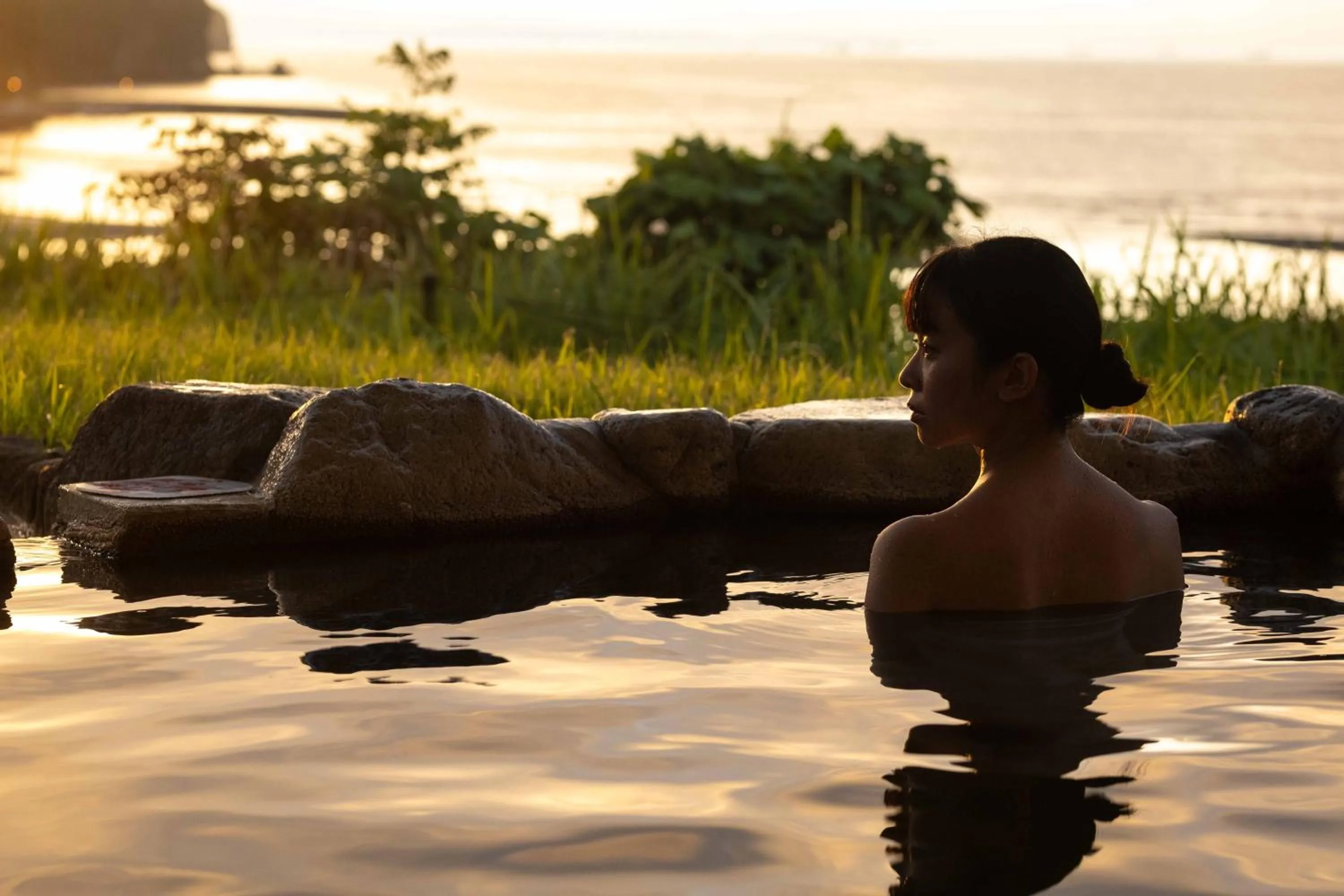 Hot Spring Bath in Spa and Resort Hotel Solage Oita Hiji Beppuwan