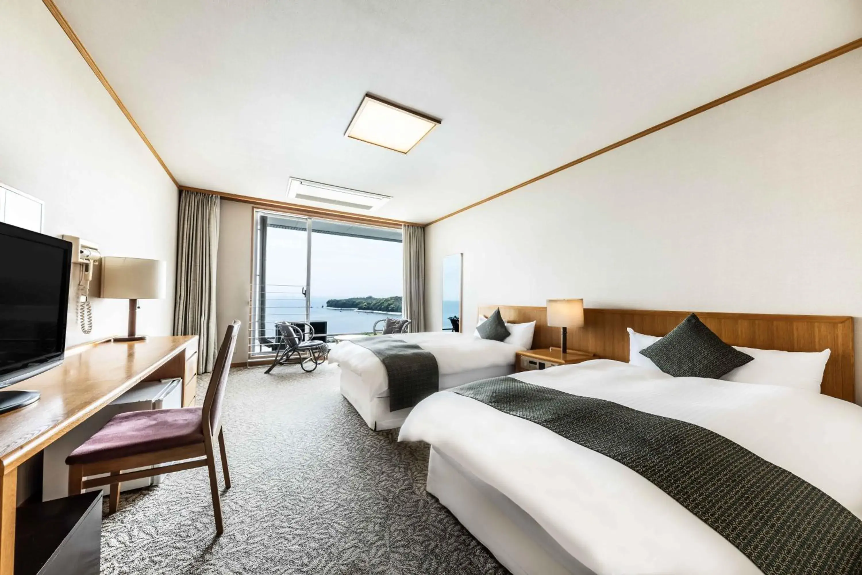 Bed in Spa and Resort Hotel Solage Oita Hiji Beppuwan Bed in Spa and Resort Hotel Solage Oita Hiji Beppuwan