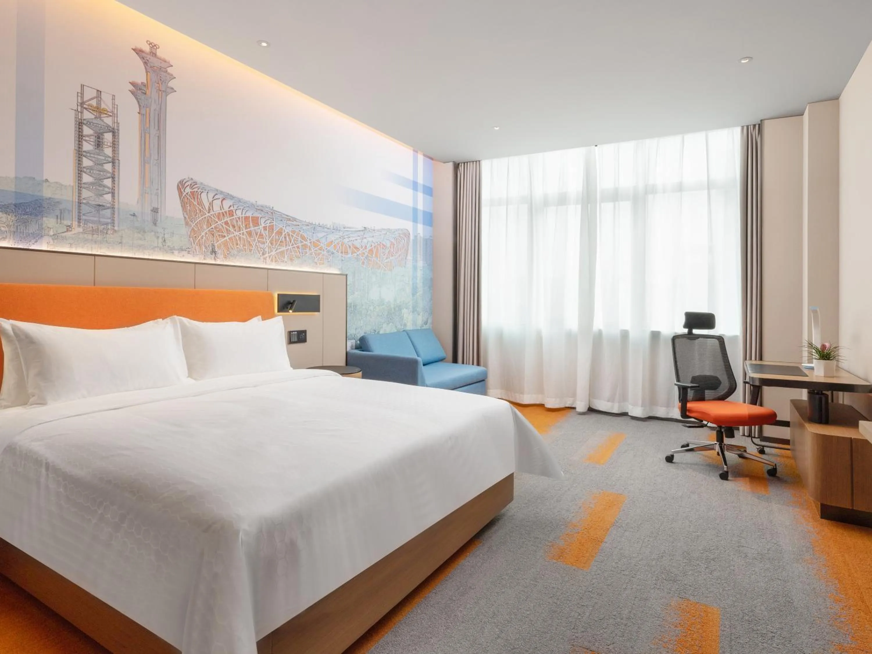 Bed in Hampton by Hilton Beijing Bird's Nest