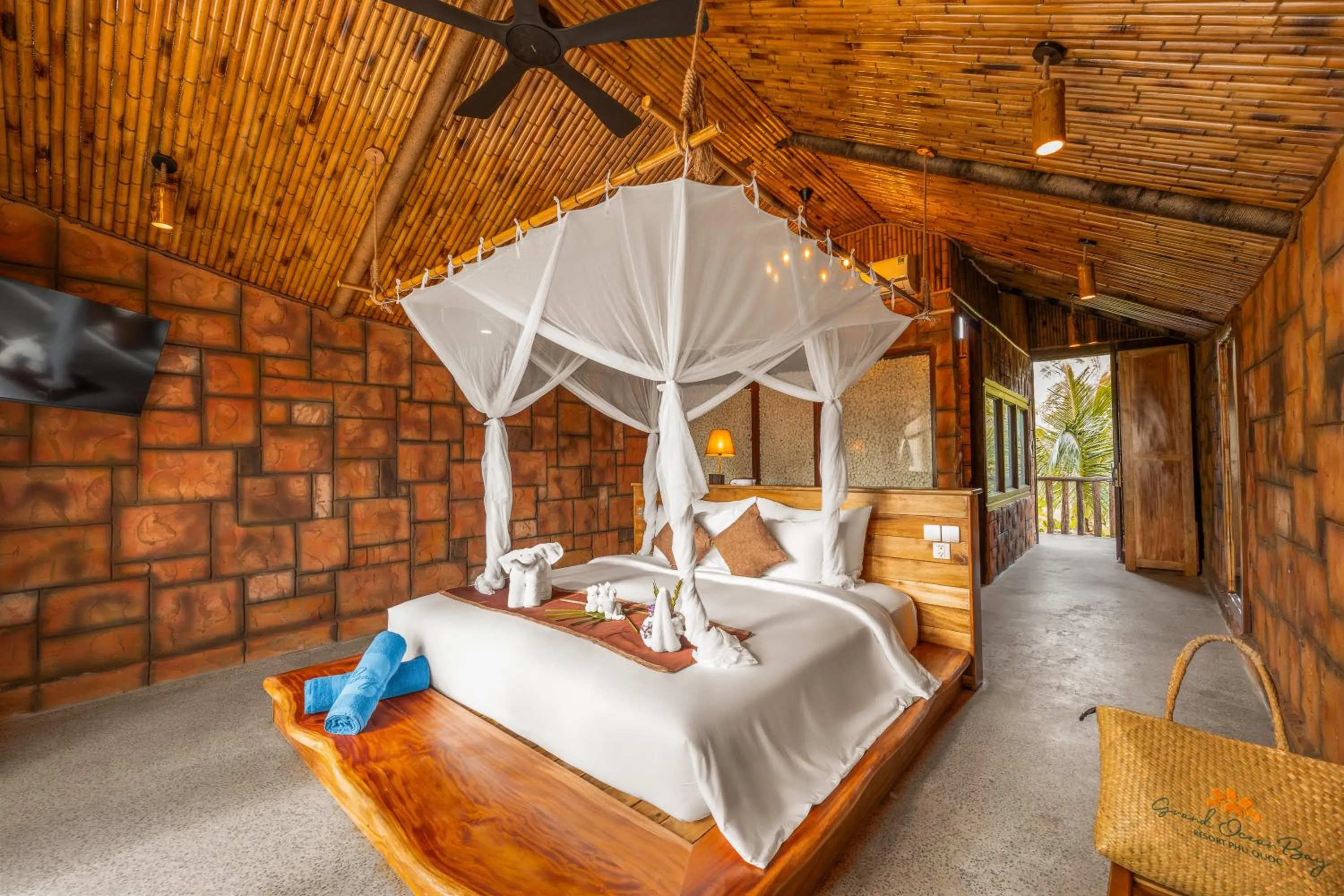 Bed in Grand Ocean Bay Resort Phu Quoc
