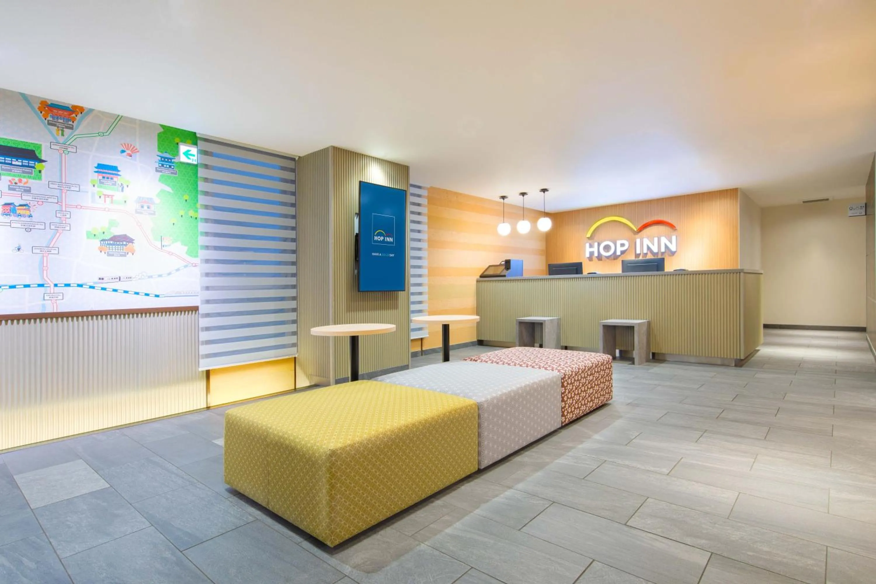 Lobby or reception, Bed in Hop Inn Kyoto Shijo Omiya