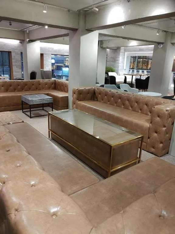 Seating area in KOZAYO Hongdae Hostel