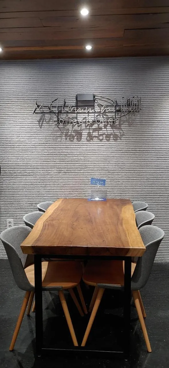 Seating area in KOZAYO Hongdae Hostel