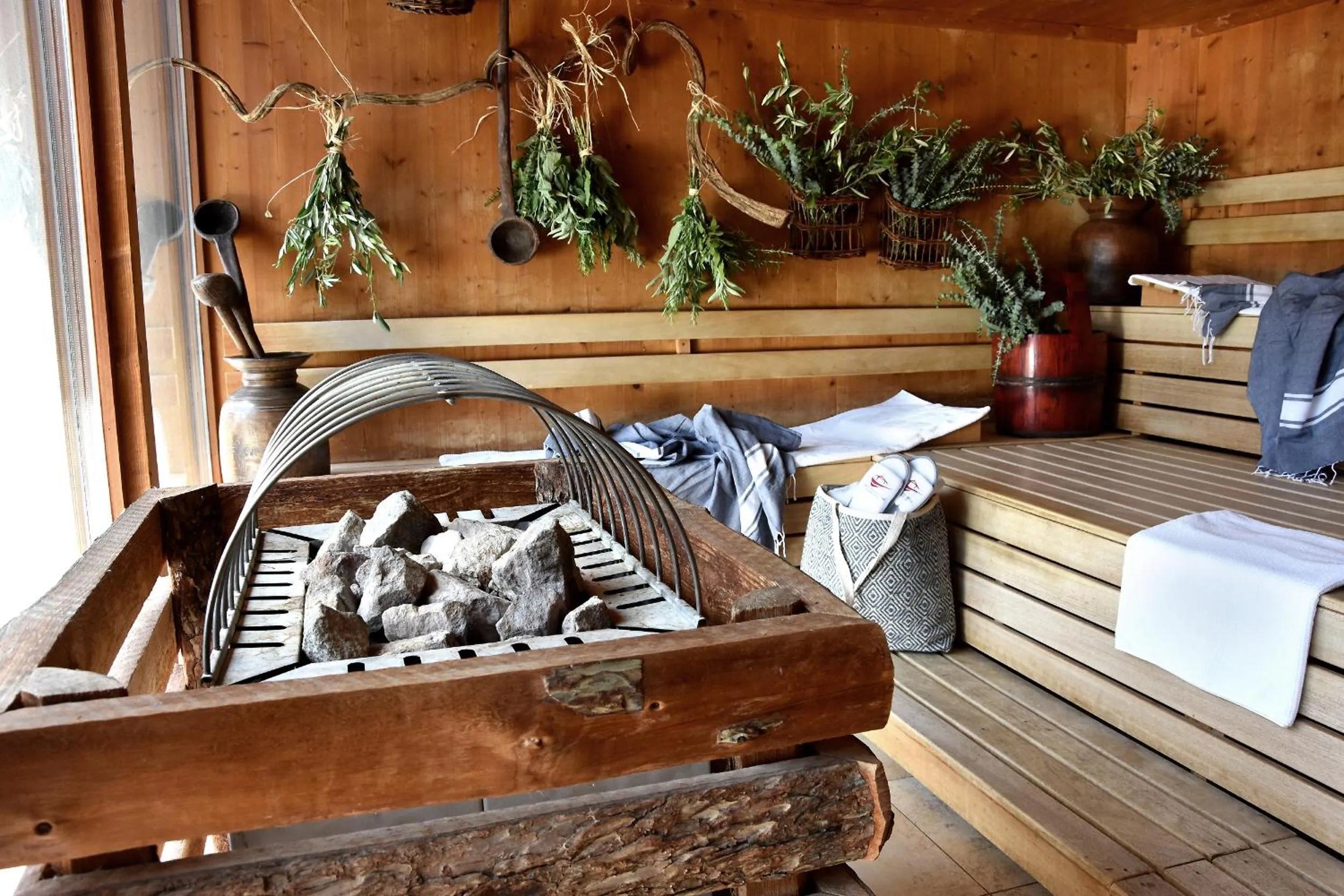 Sauna in Wellnessgarten-Hotel