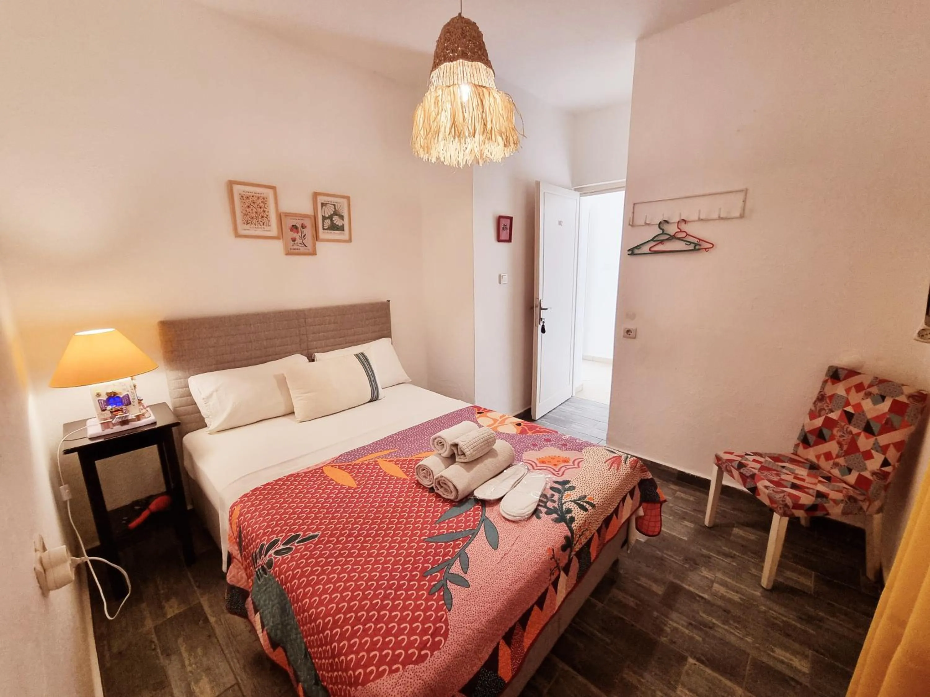 Decorative detail, Bed in Kumbahçe Fethiye Hanım Pansiyon BODRUM