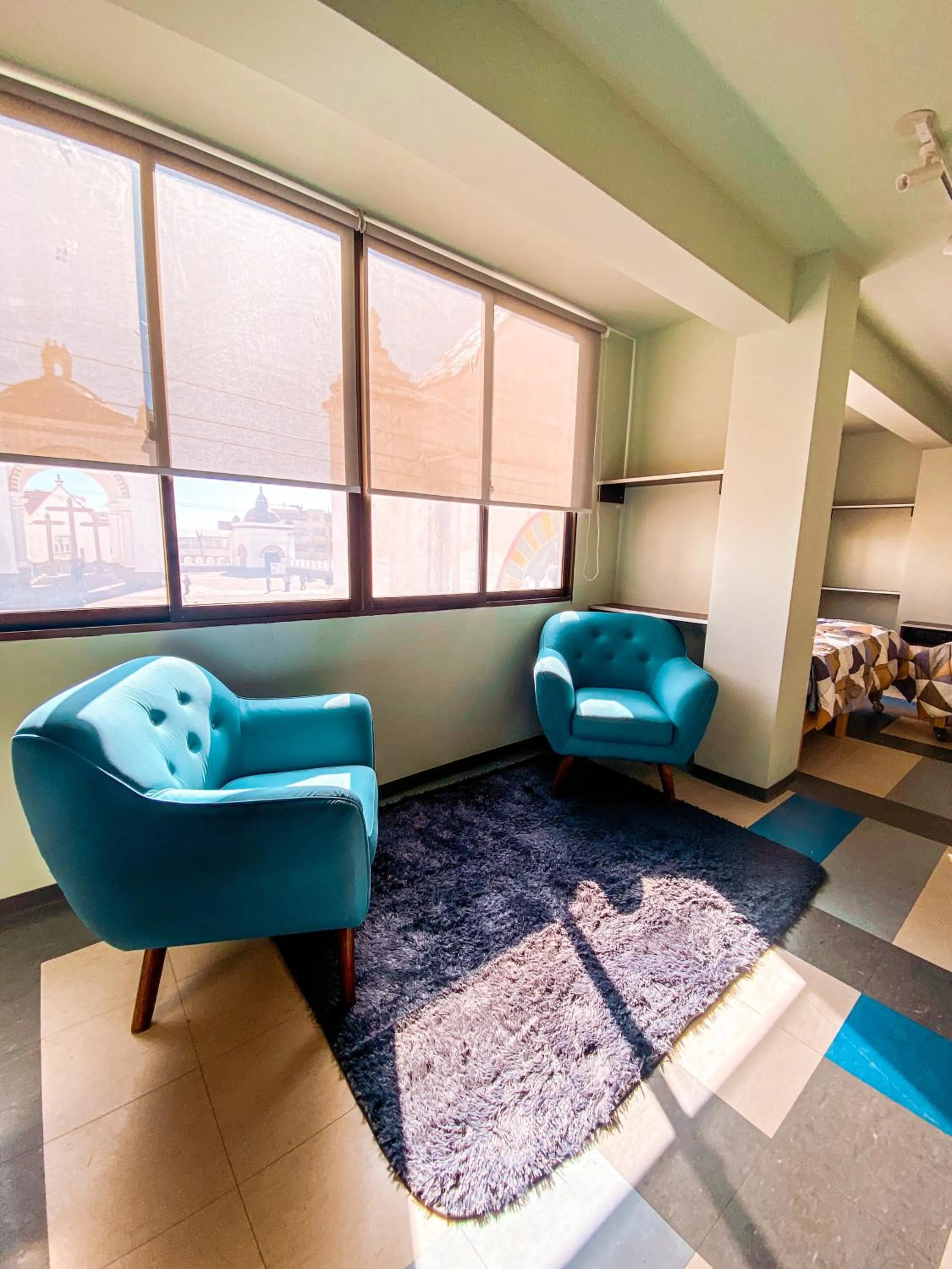 Seating area in Posada Mia Copacabana