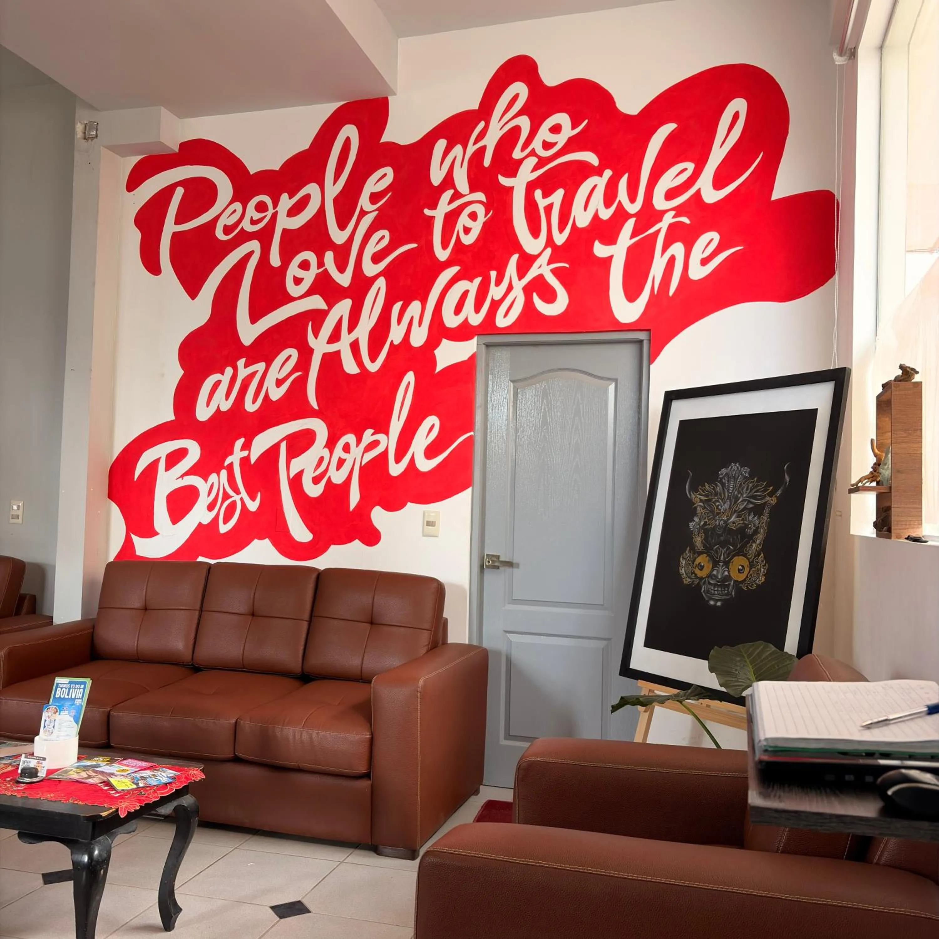 Property building in Mia Posada Hostel & Coworking