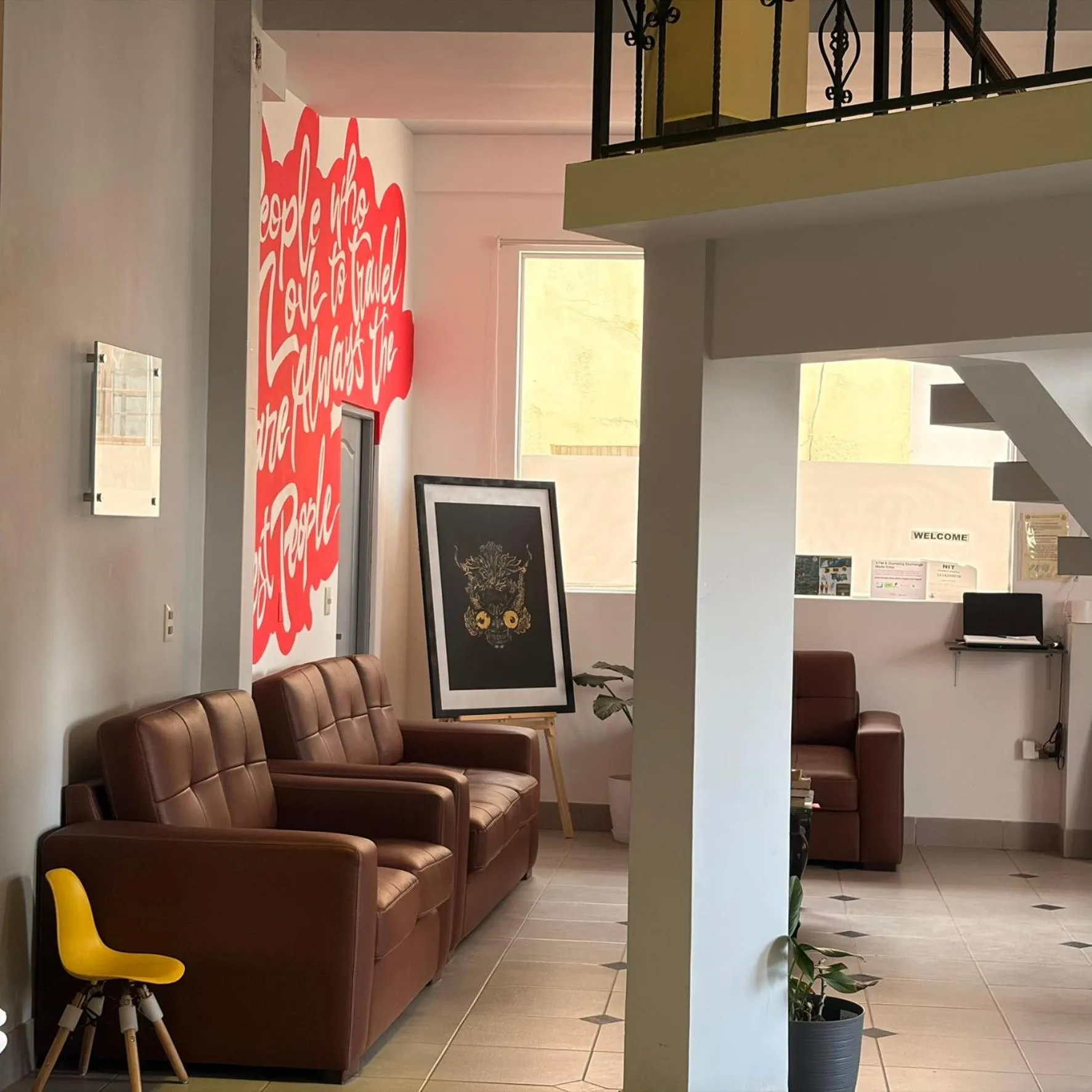 Property building in Mia Posada Hostel & Coworking
