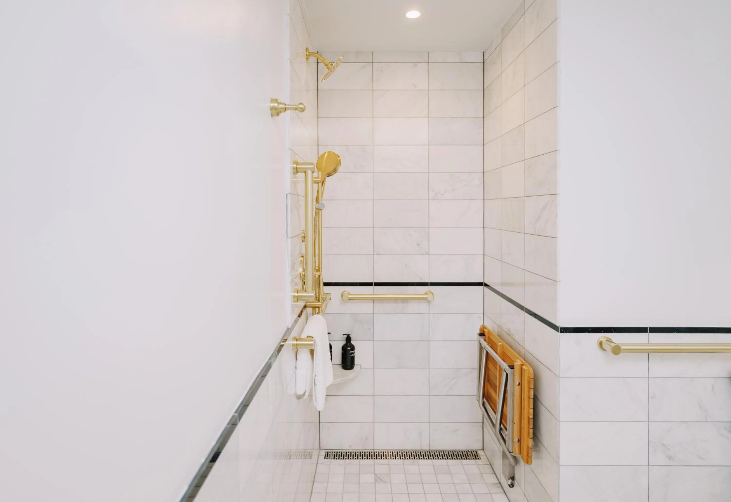 Shower in Hotel Heron Old Town Alexandria