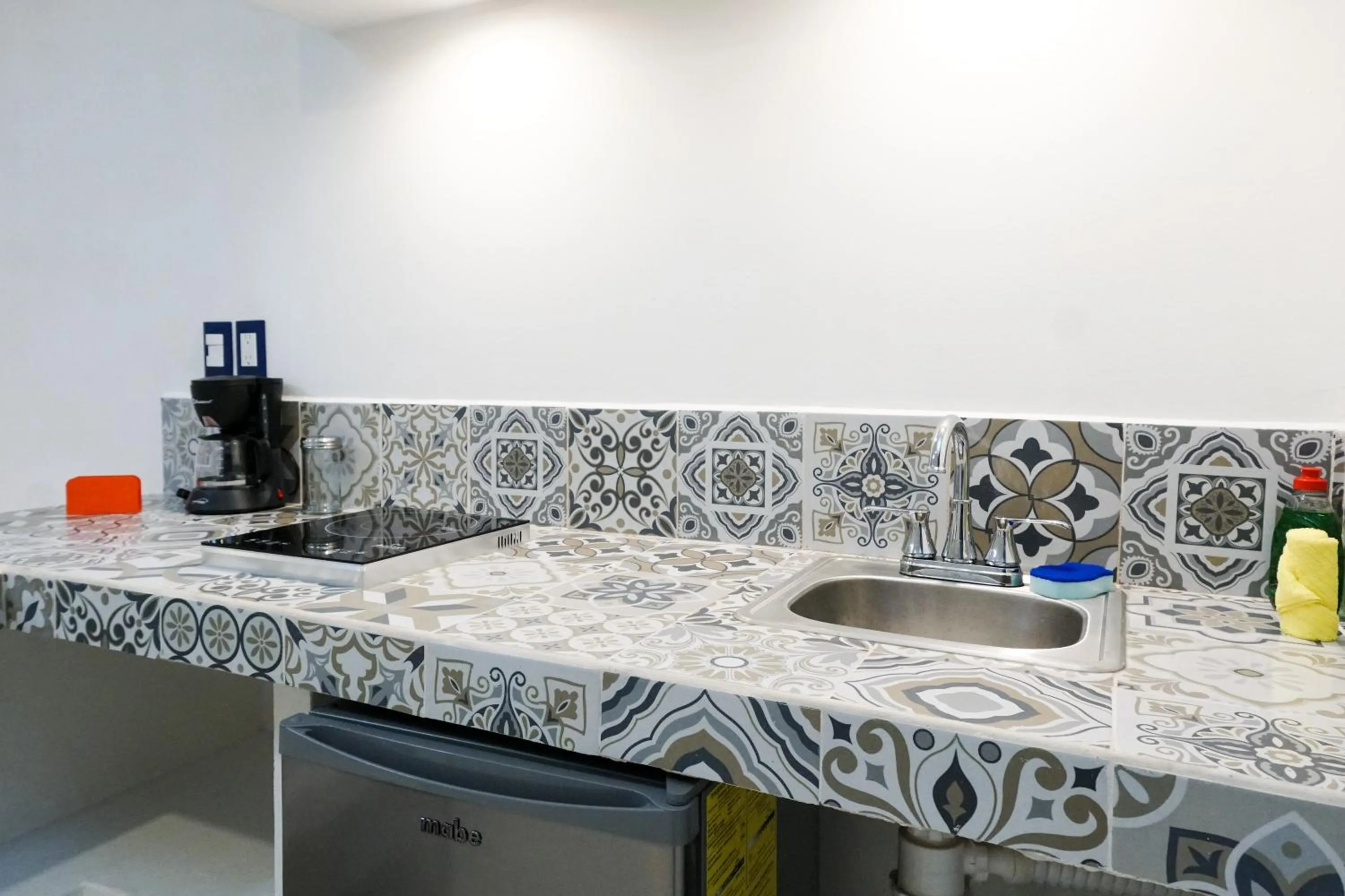 Kitchen or kitchenette in Linda Vecindad Playa del Carmen