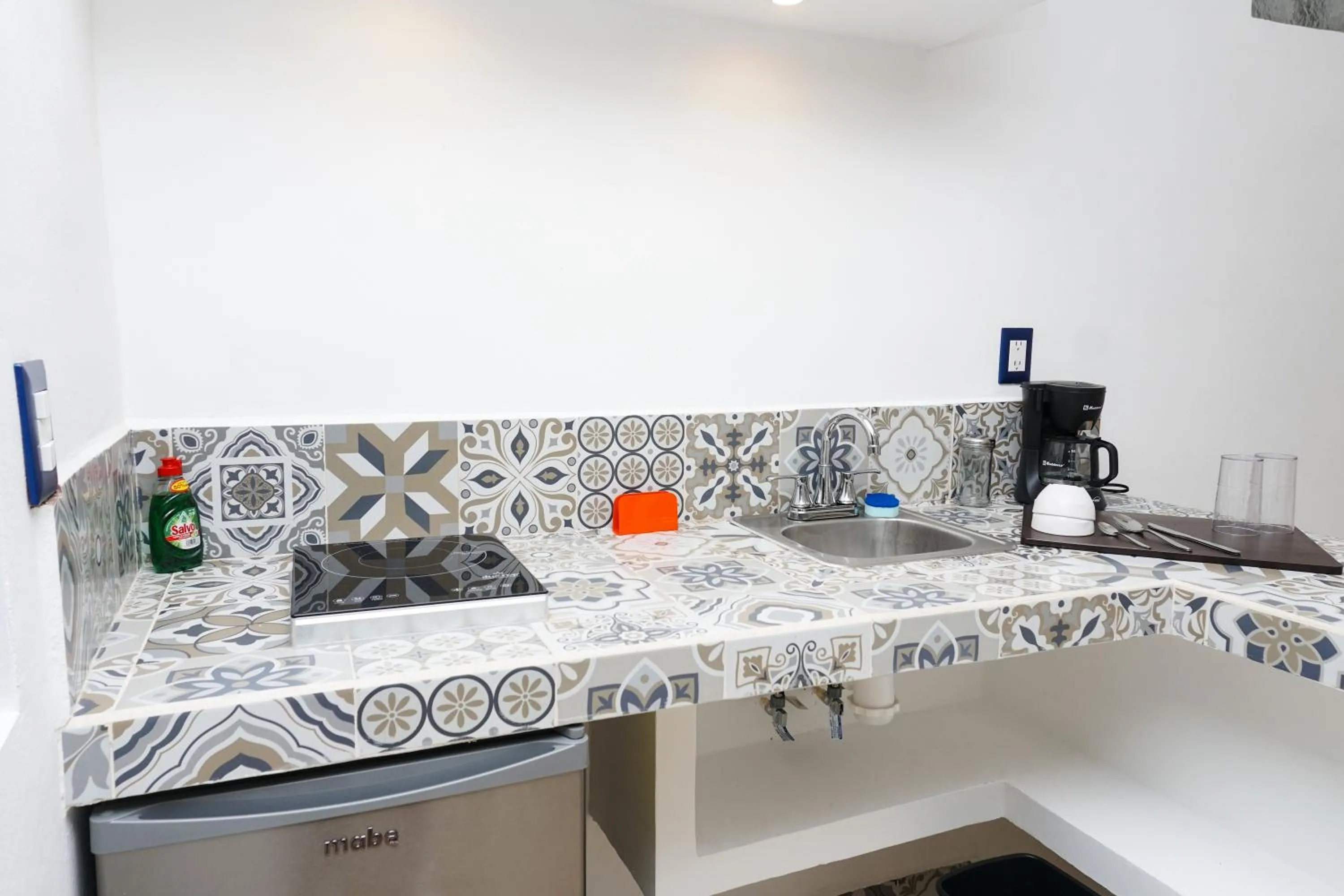 Kitchen or kitchenette in Linda Vecindad Playa del Carmen