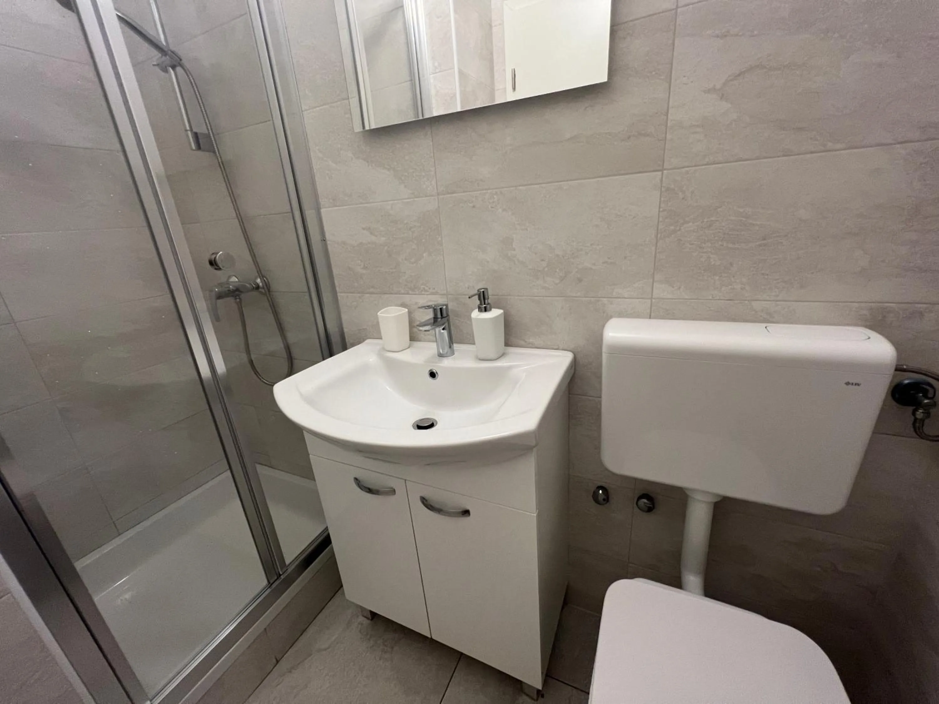 Shower in Guesthouse Villa Stanger