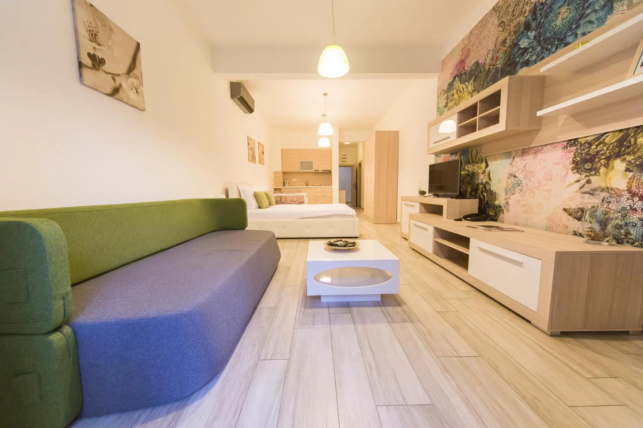 Seating area, Bed in Apart Hotel Sea Fort