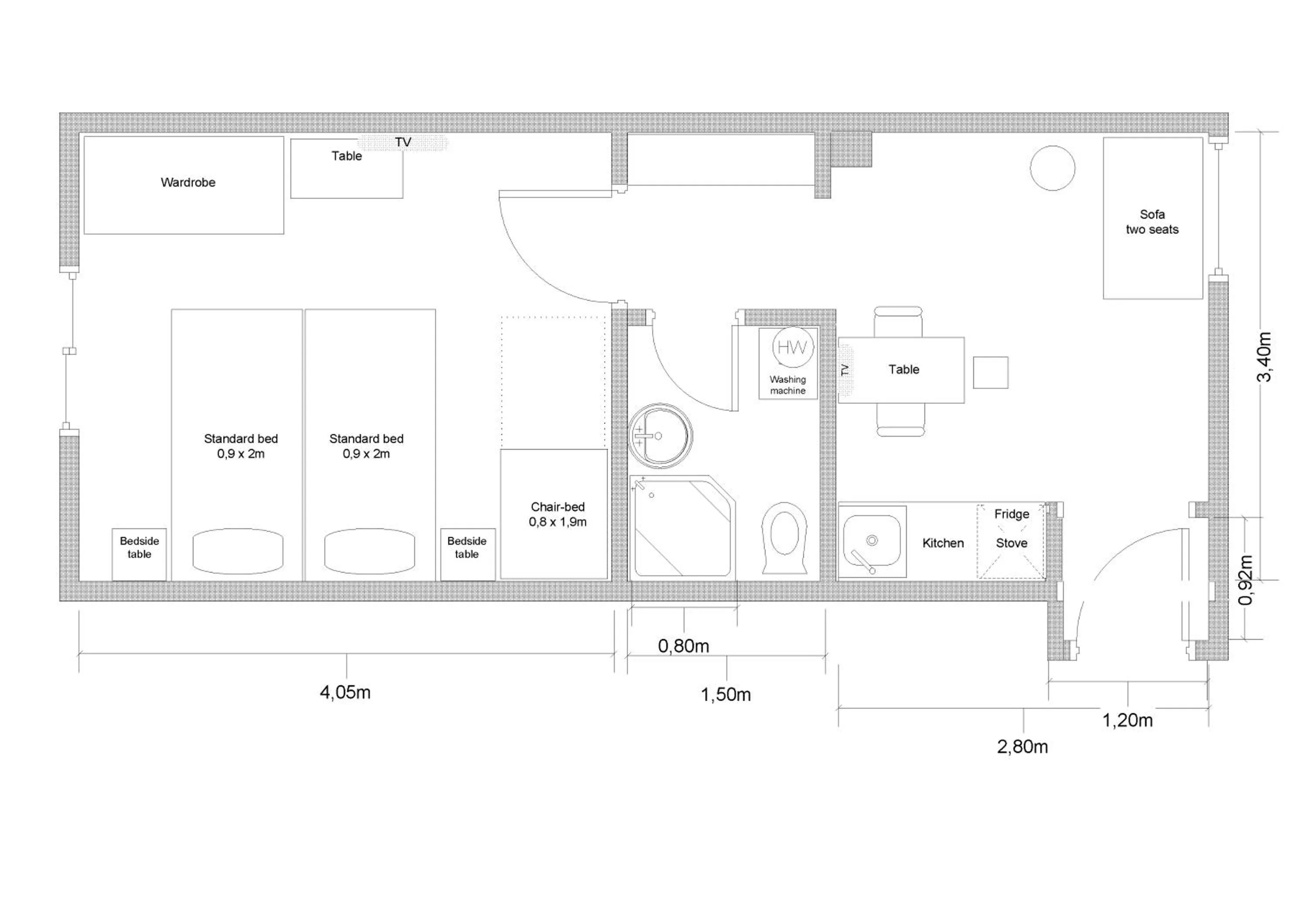 Floor plan in Apartment Skarica