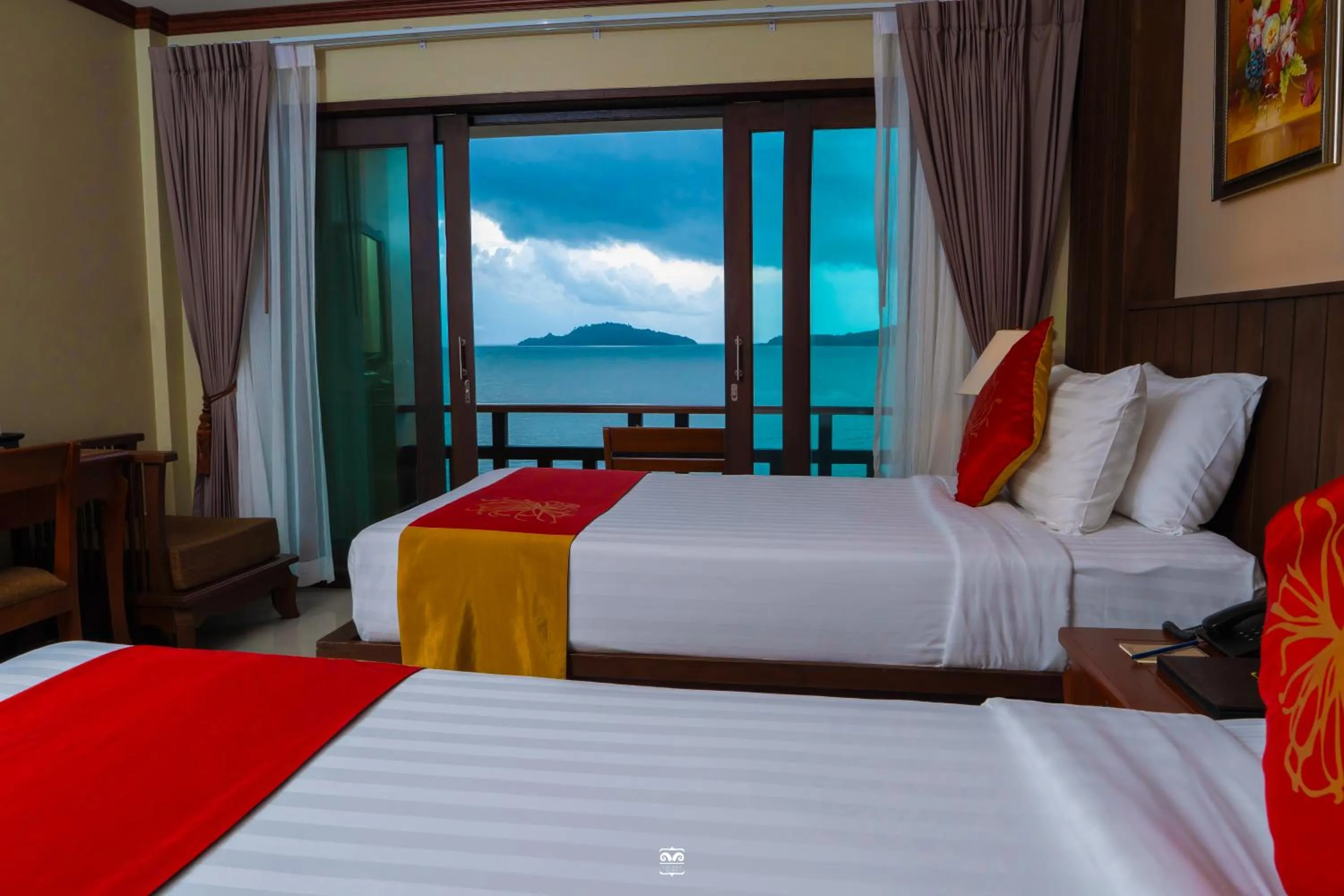 Bed in Victoria Cliff Hotel & Resort, Kawthaung