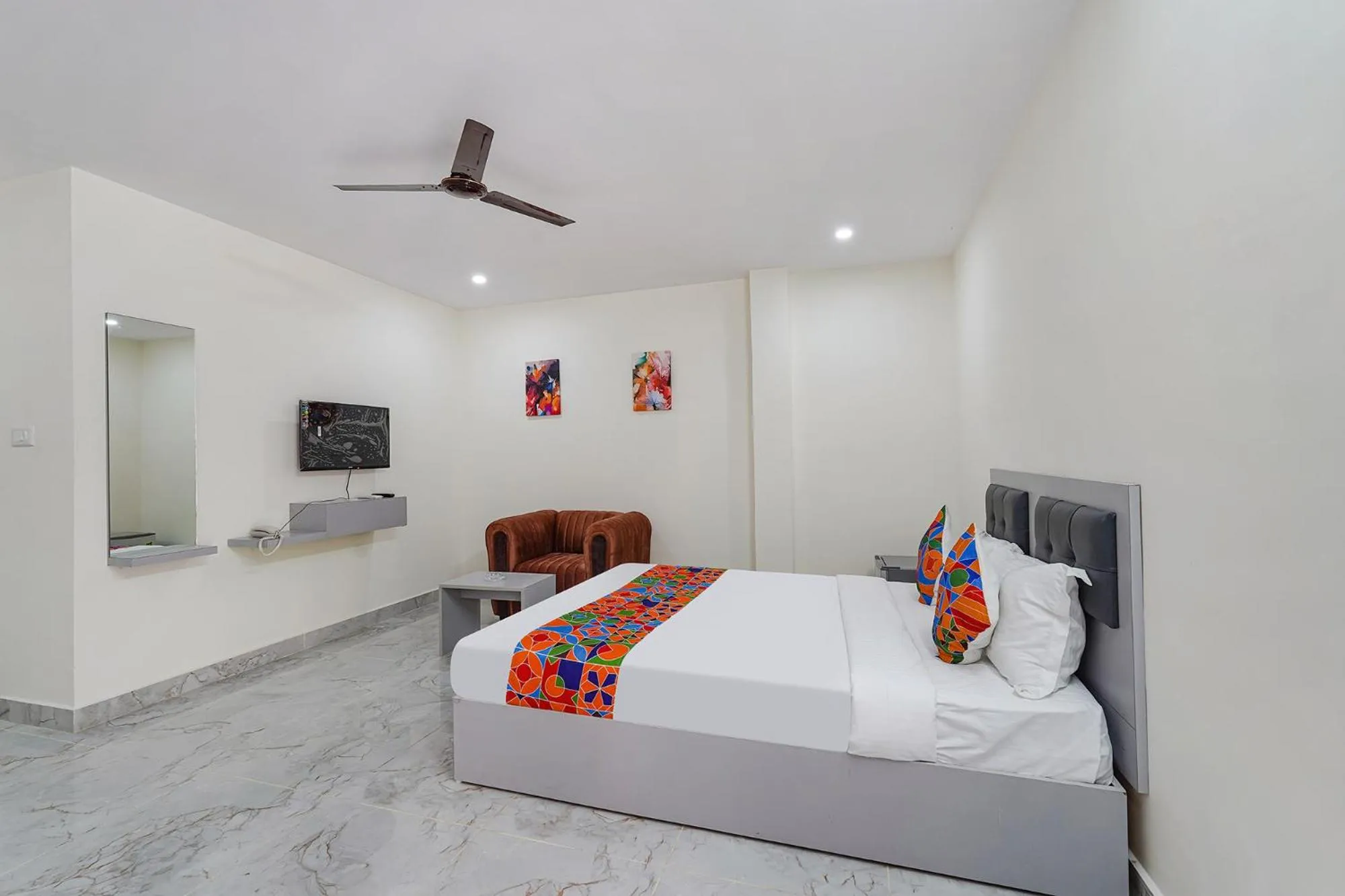 Bed in FabHotel Ivory Pearl - Nr Sony Signal