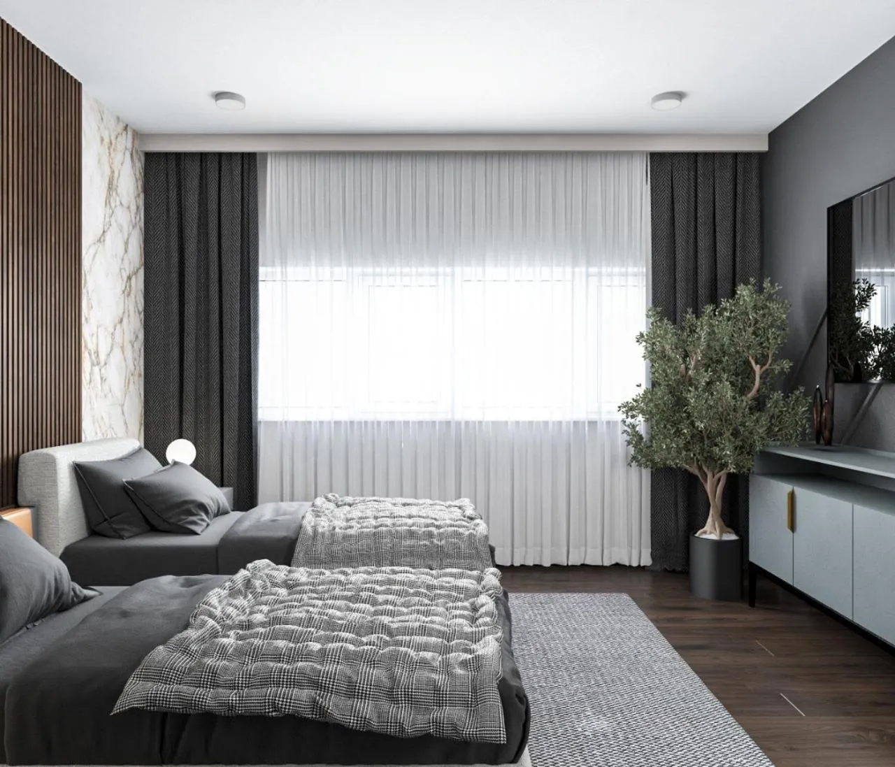 Bed in Grand Penthouse by Grand Orlov Apart