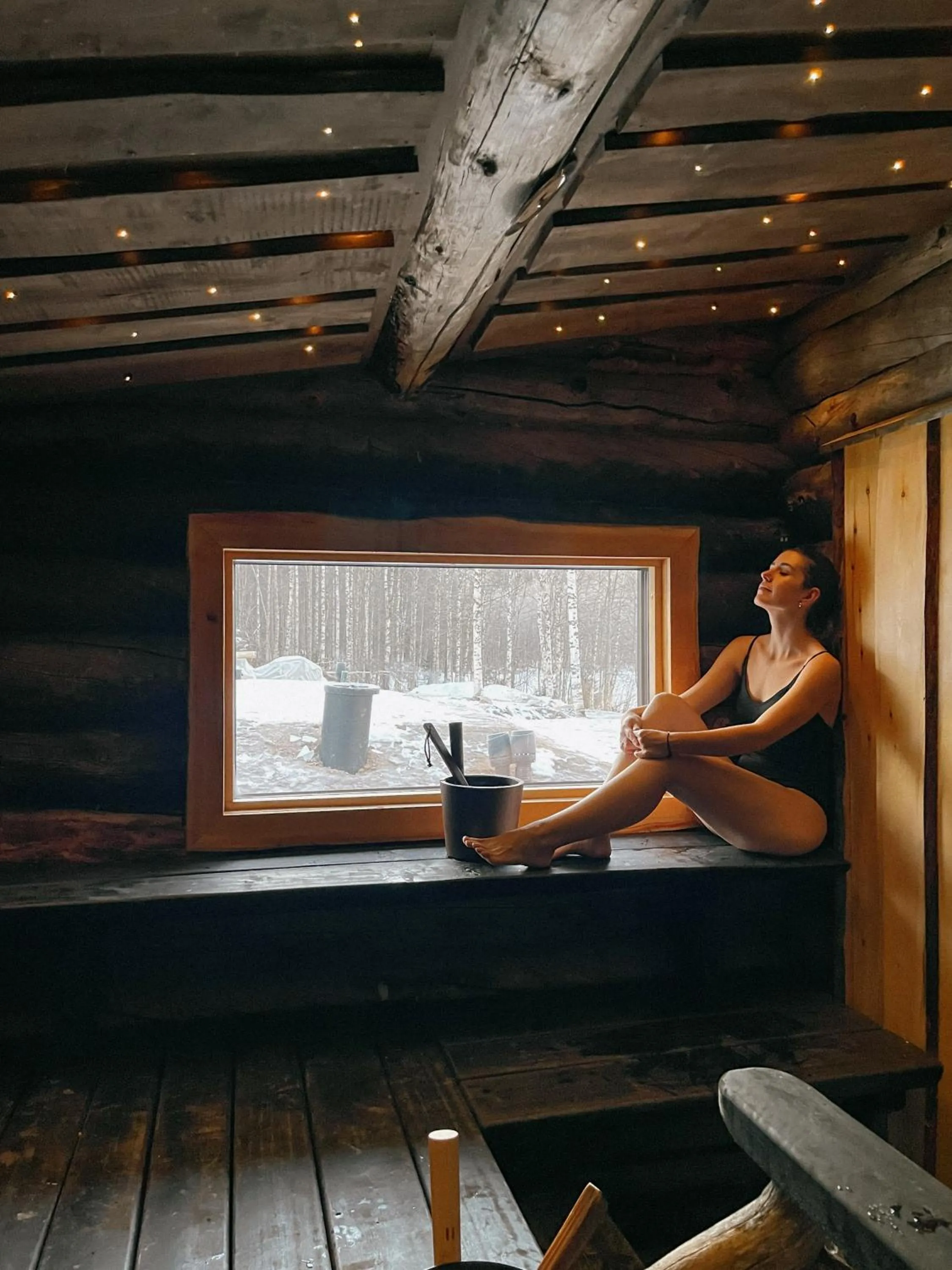 Sauna in Aito Igloo & Spa Resort