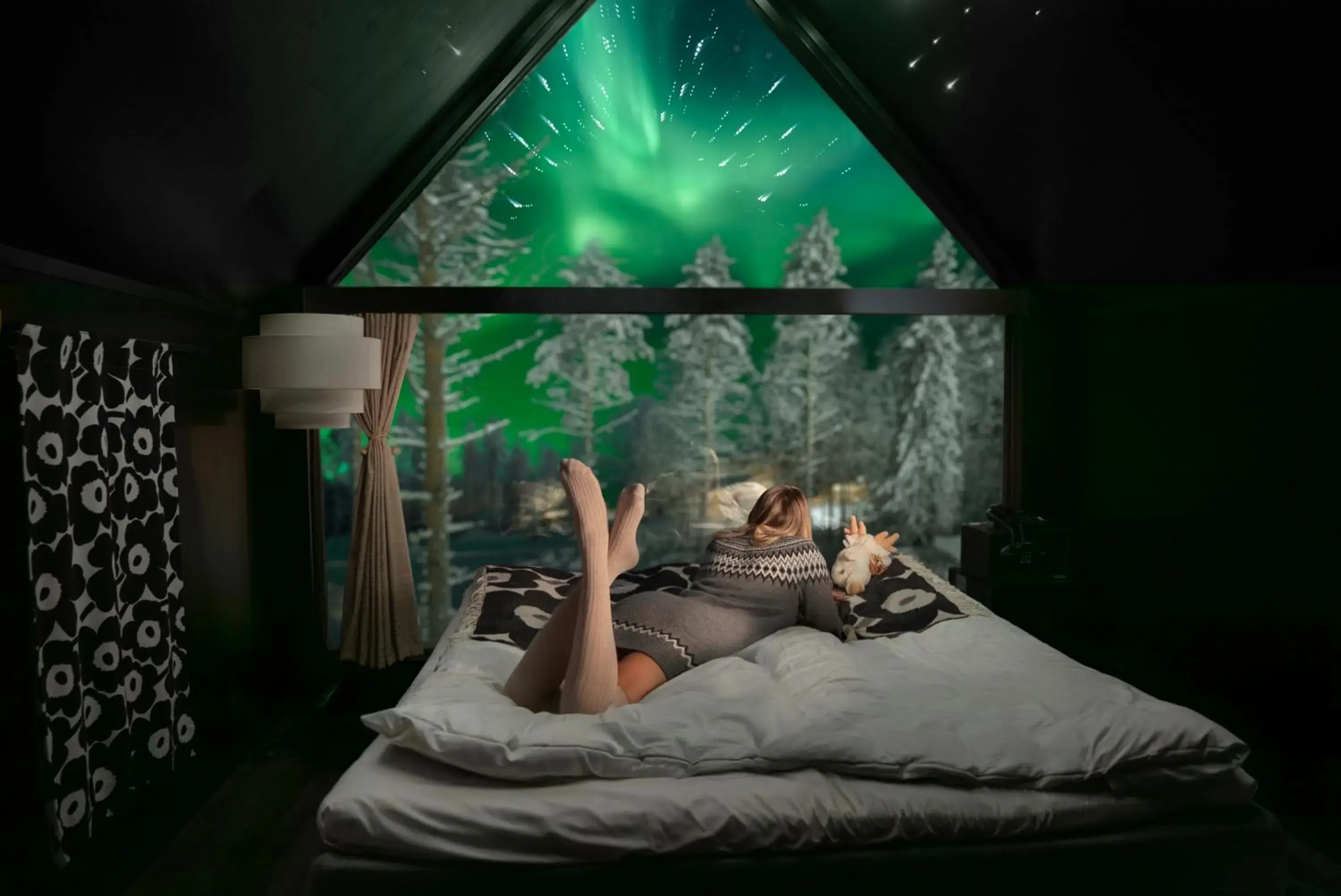 View (from property/room), Bed in Aito Igloo & Spa Resort View (from property/room), Bed in Aito Igloo & Spa Resort