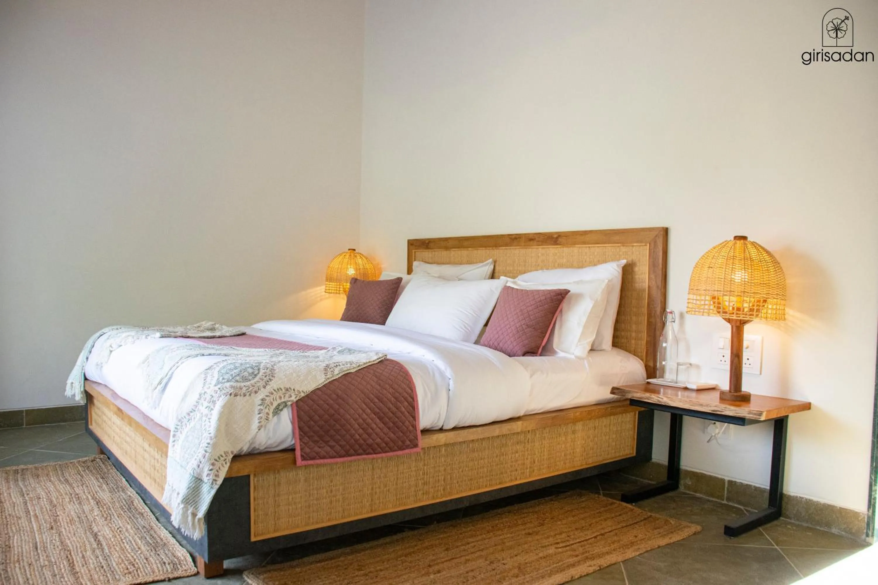 Photo of the whole room, Bed in GiriSadan Organic Retreat & Experiences