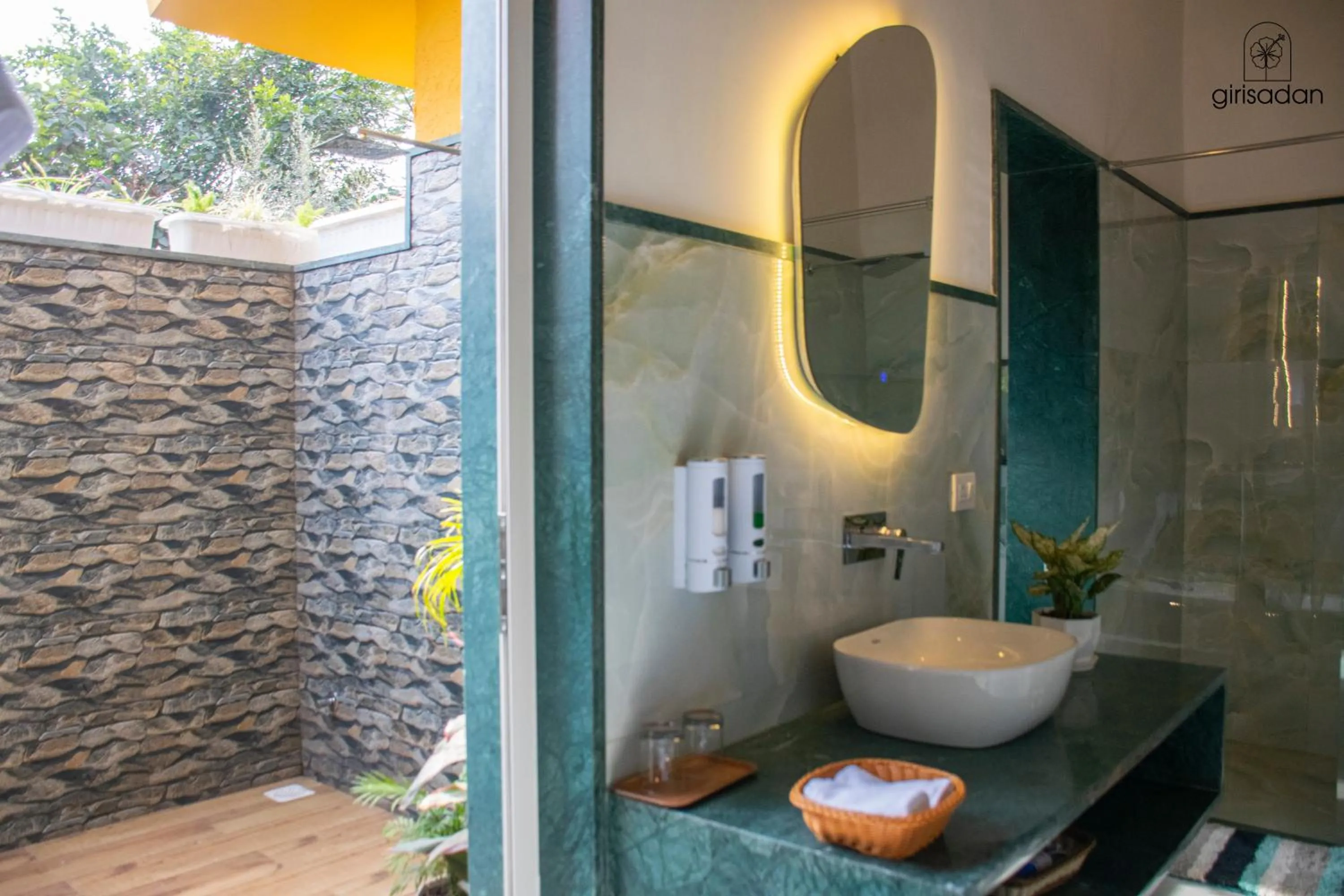 Shower in GiriSadan Organic Retreat & Experiences