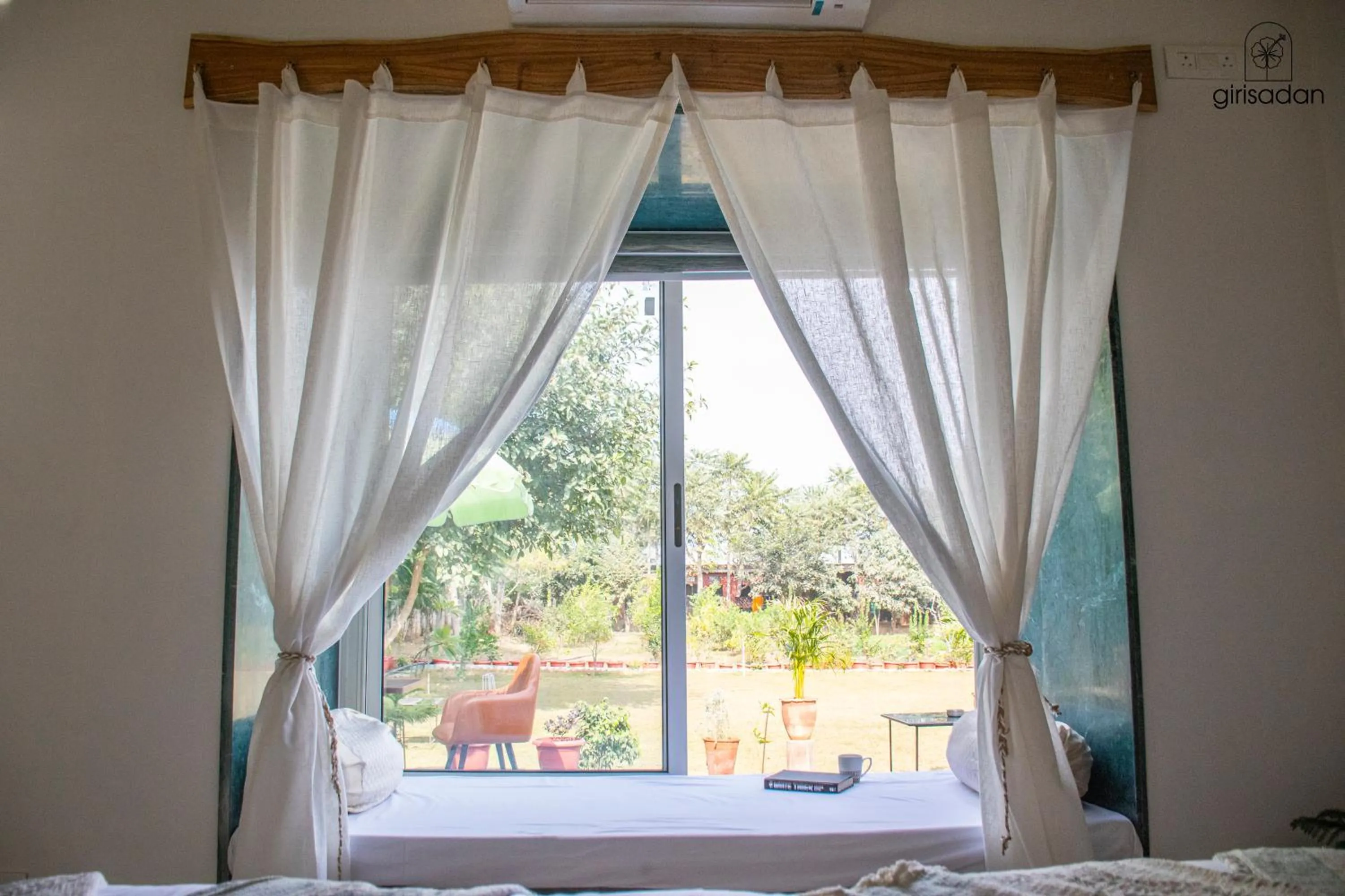 Bedroom, Bed in GiriSadan Organic Retreat & Experiences
