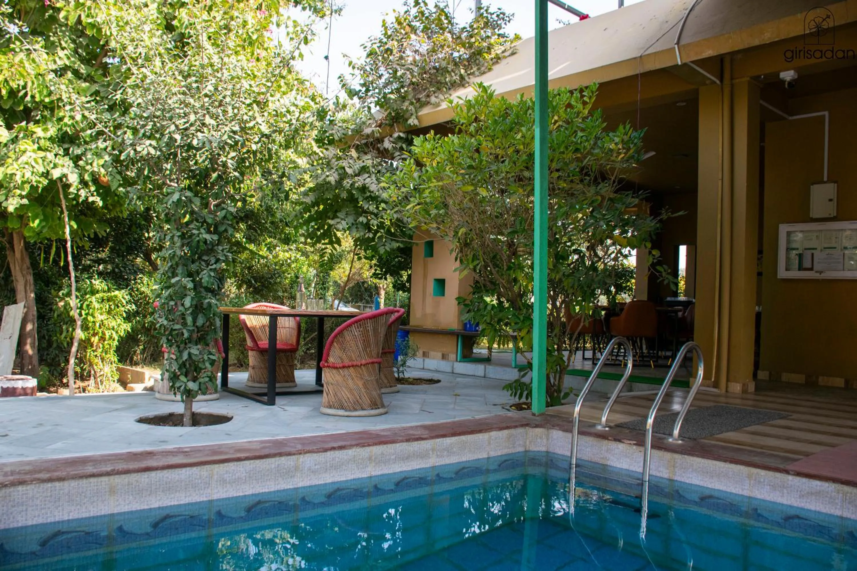 Patio in GiriSadan Organic Retreat & Experiences