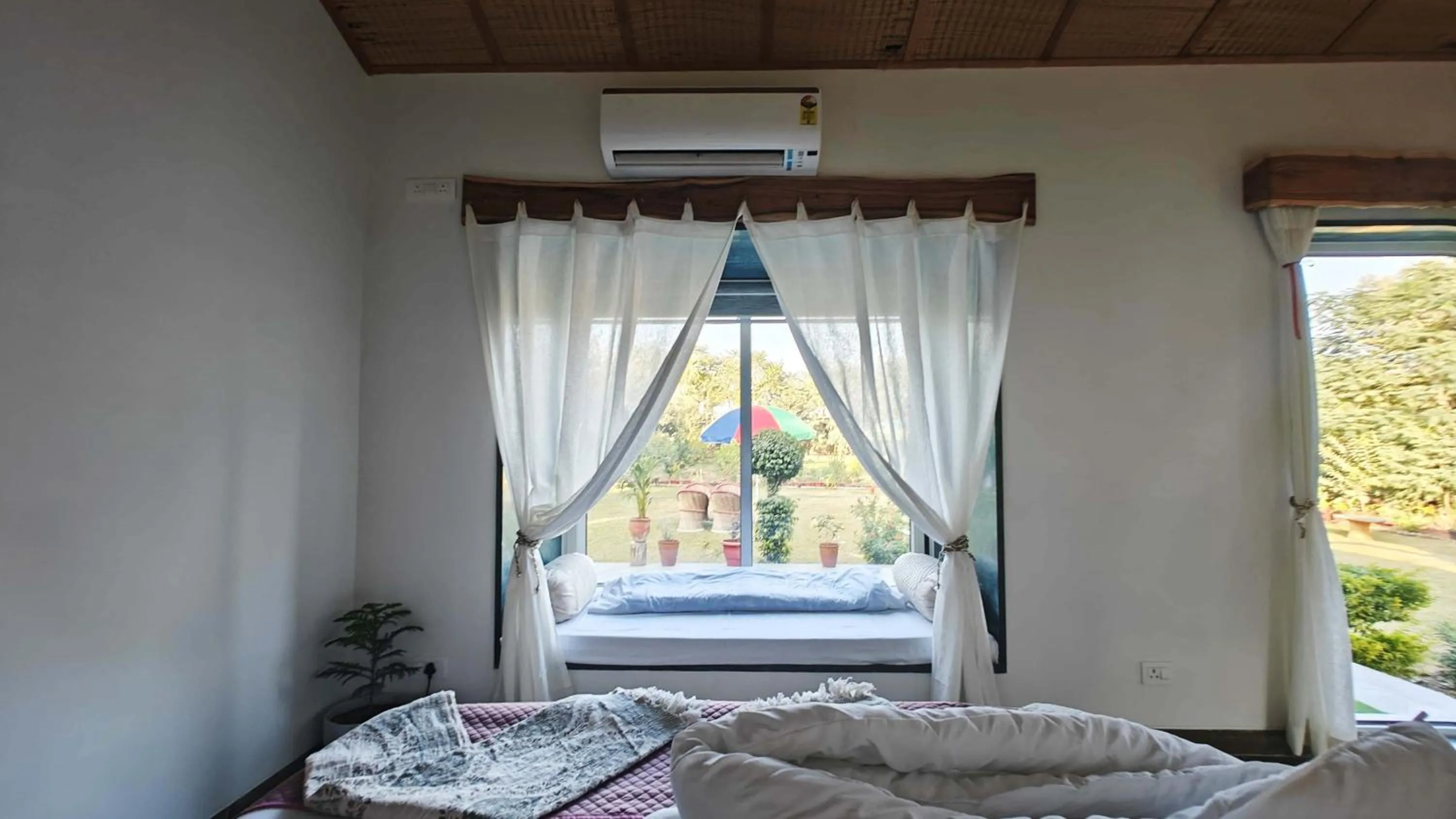 Bedroom, Bed in GiriSadan Organic Retreat & Experiences