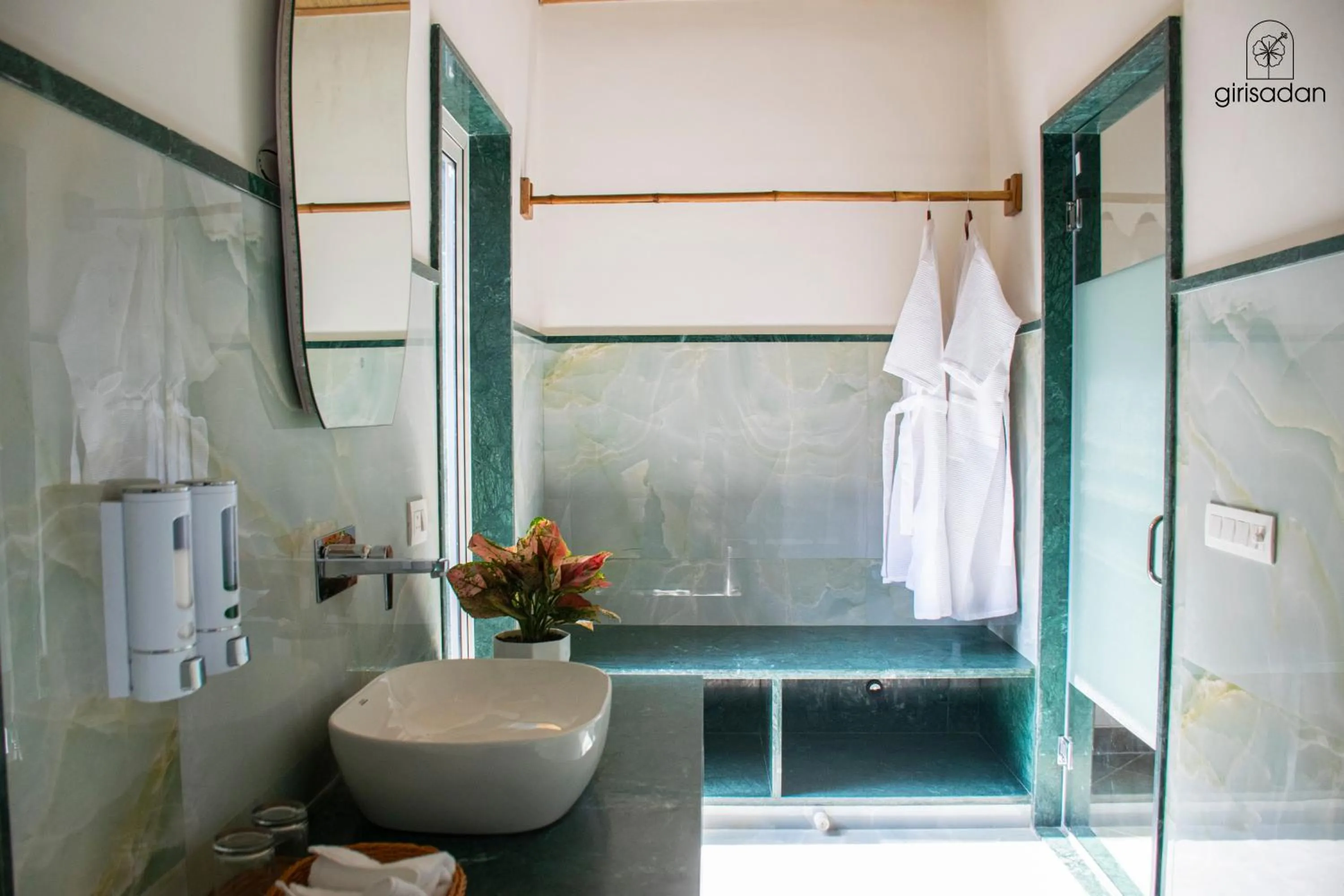 Shower in GiriSadan Organic Retreat & Experiences