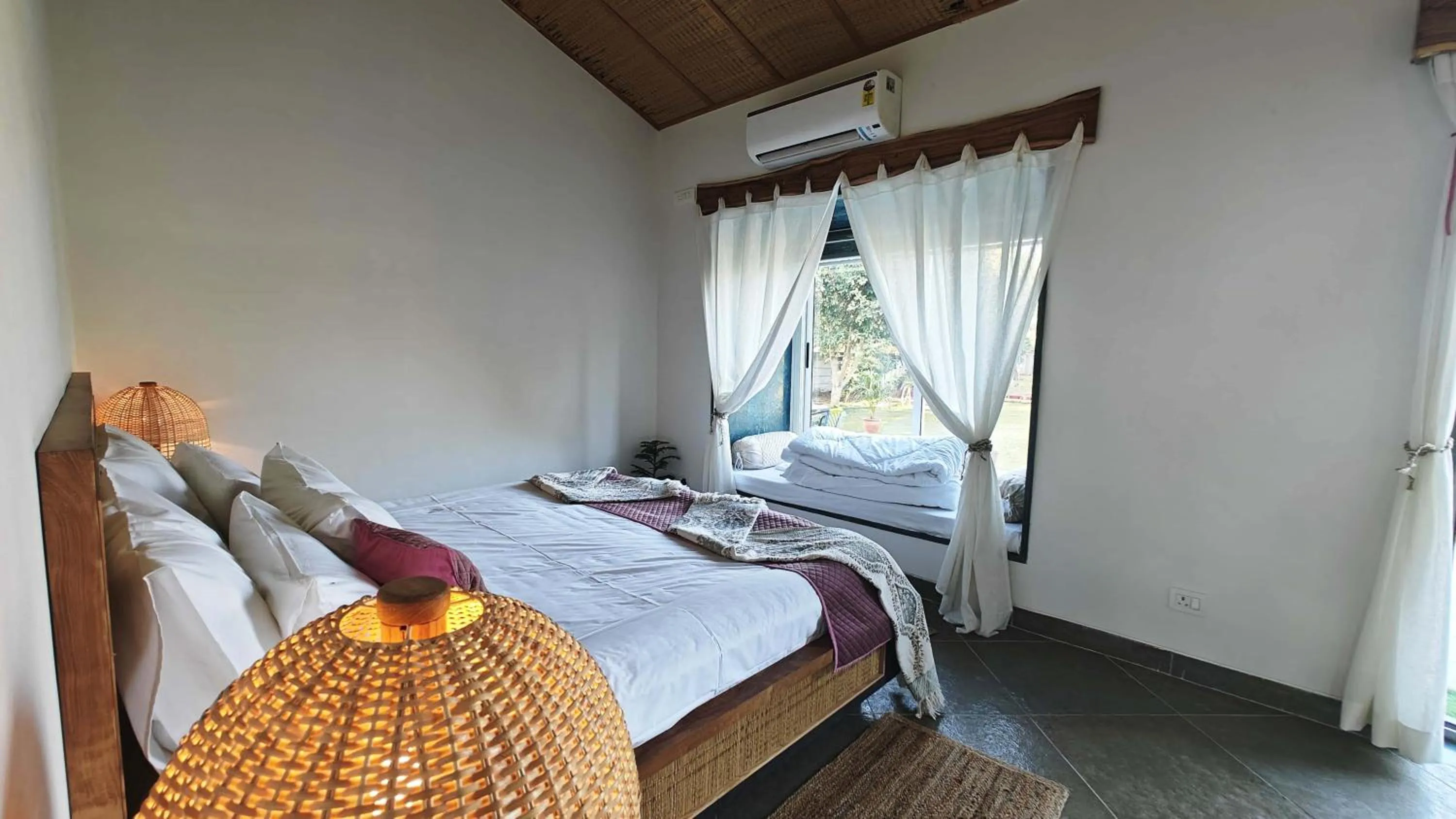 Bedroom, Bed in GiriSadan Organic Retreat & Experiences