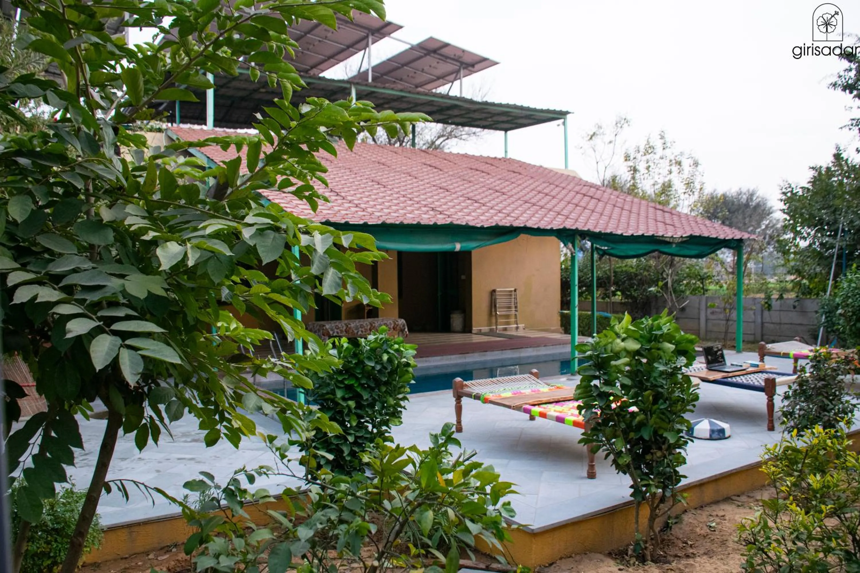 Patio in GiriSadan Organic Retreat & Experiences