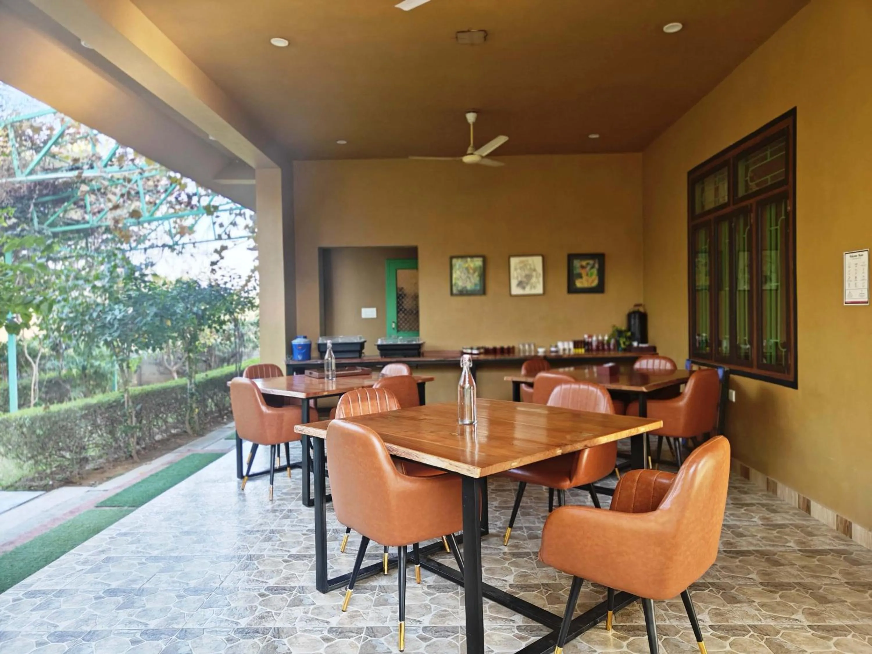 Dining area in GiriSadan Organic Retreat & Experiences