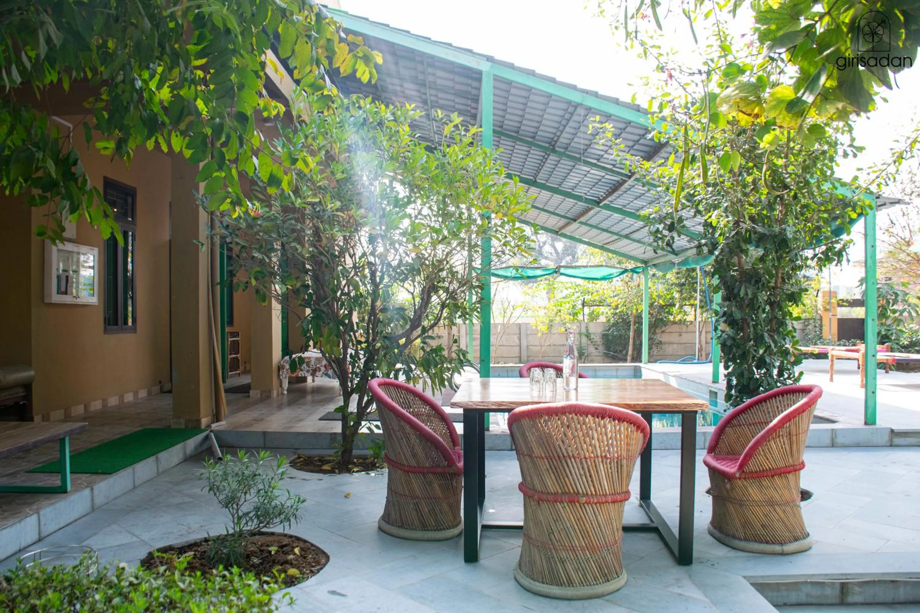 Patio in GiriSadan Organic Retreat & Experiences
