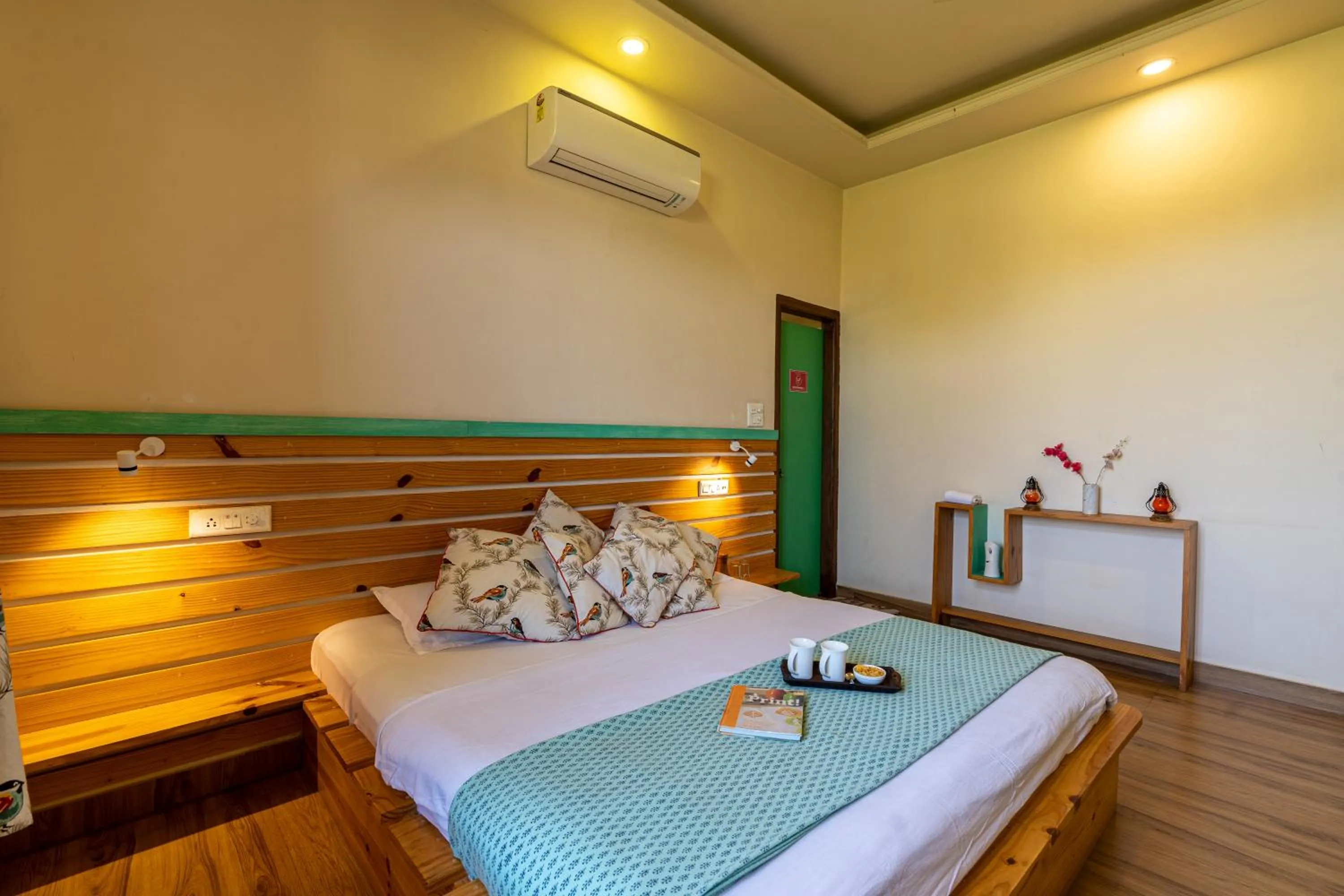Bed in GiriSadan Organic Retreat & Experiences