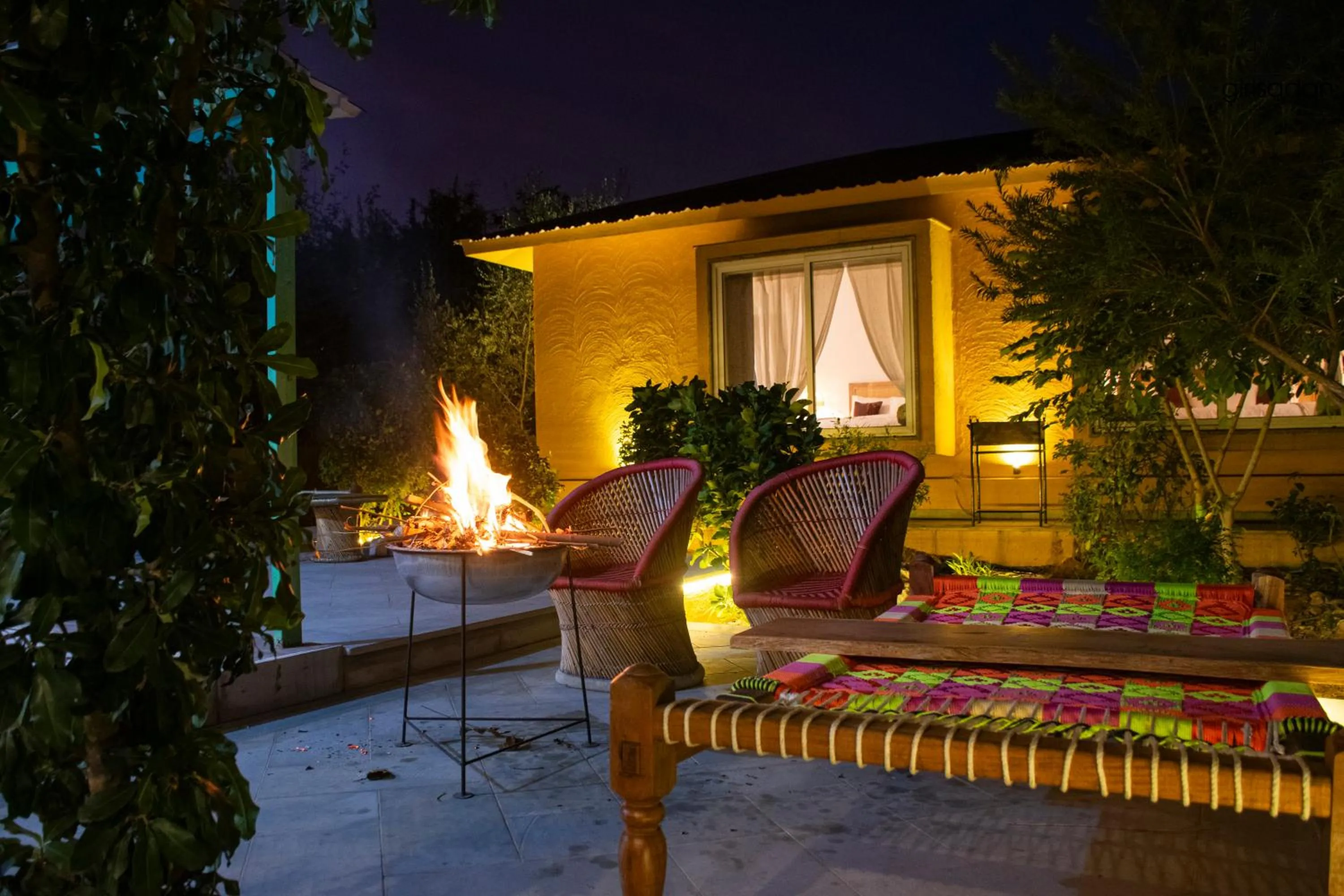 Patio in GiriSadan Organic Retreat & Experiences