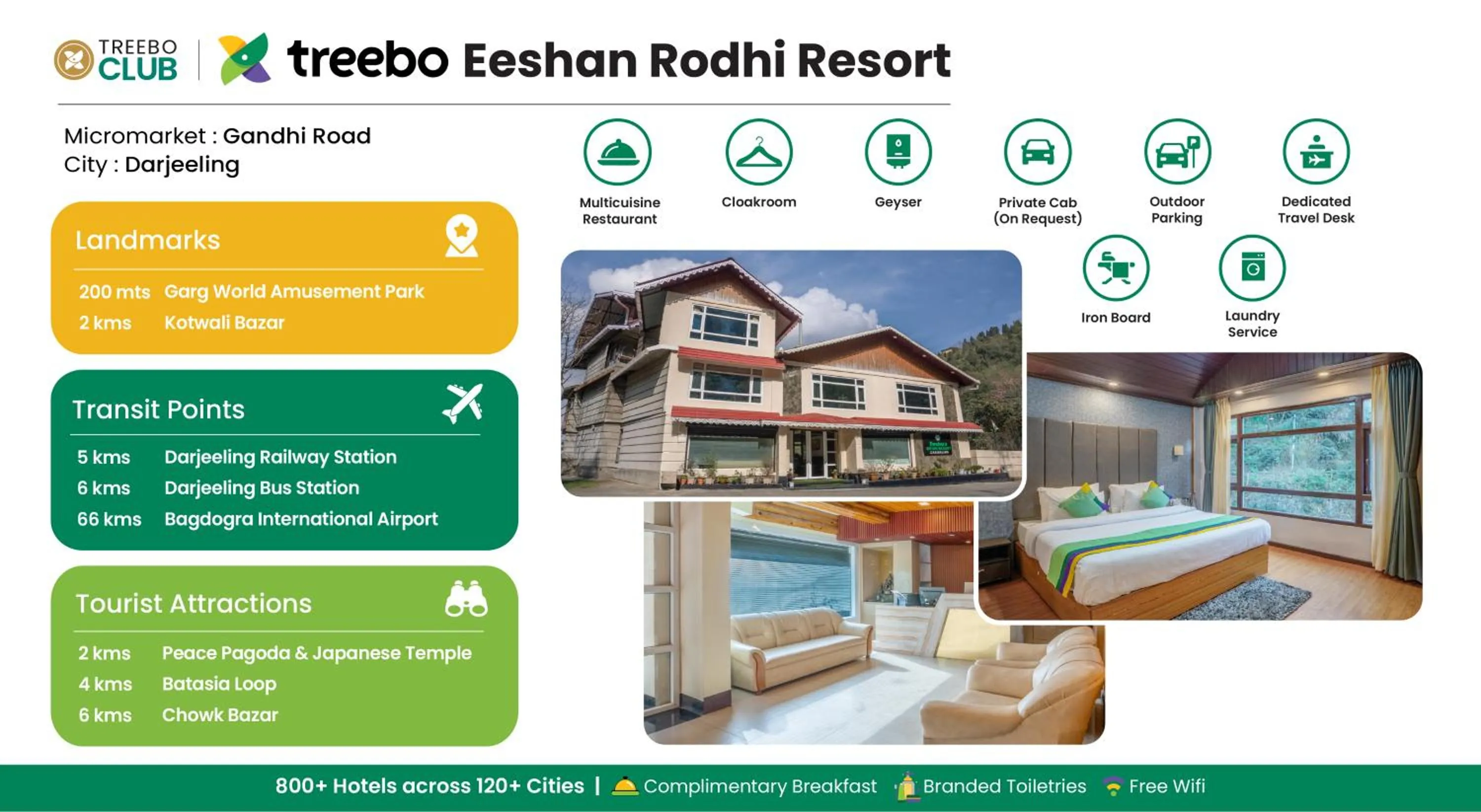 Bed in Treebo Eeshan Rodhi Resort, Darjeeling
