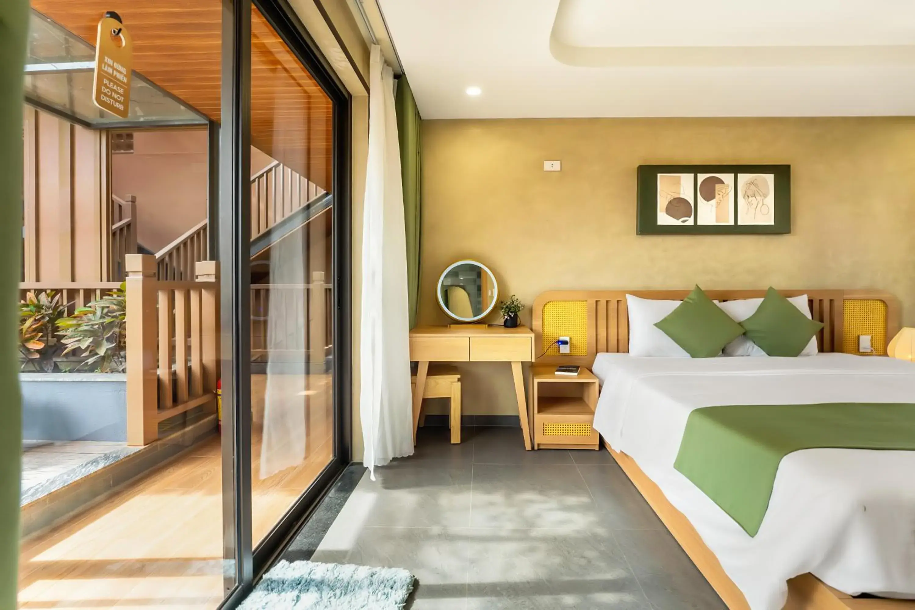 View (from property/room), Bed in The Linh Seaside Villa Hoi An View (from property/room), Bed in The Linh Seaside Villa Hoi An