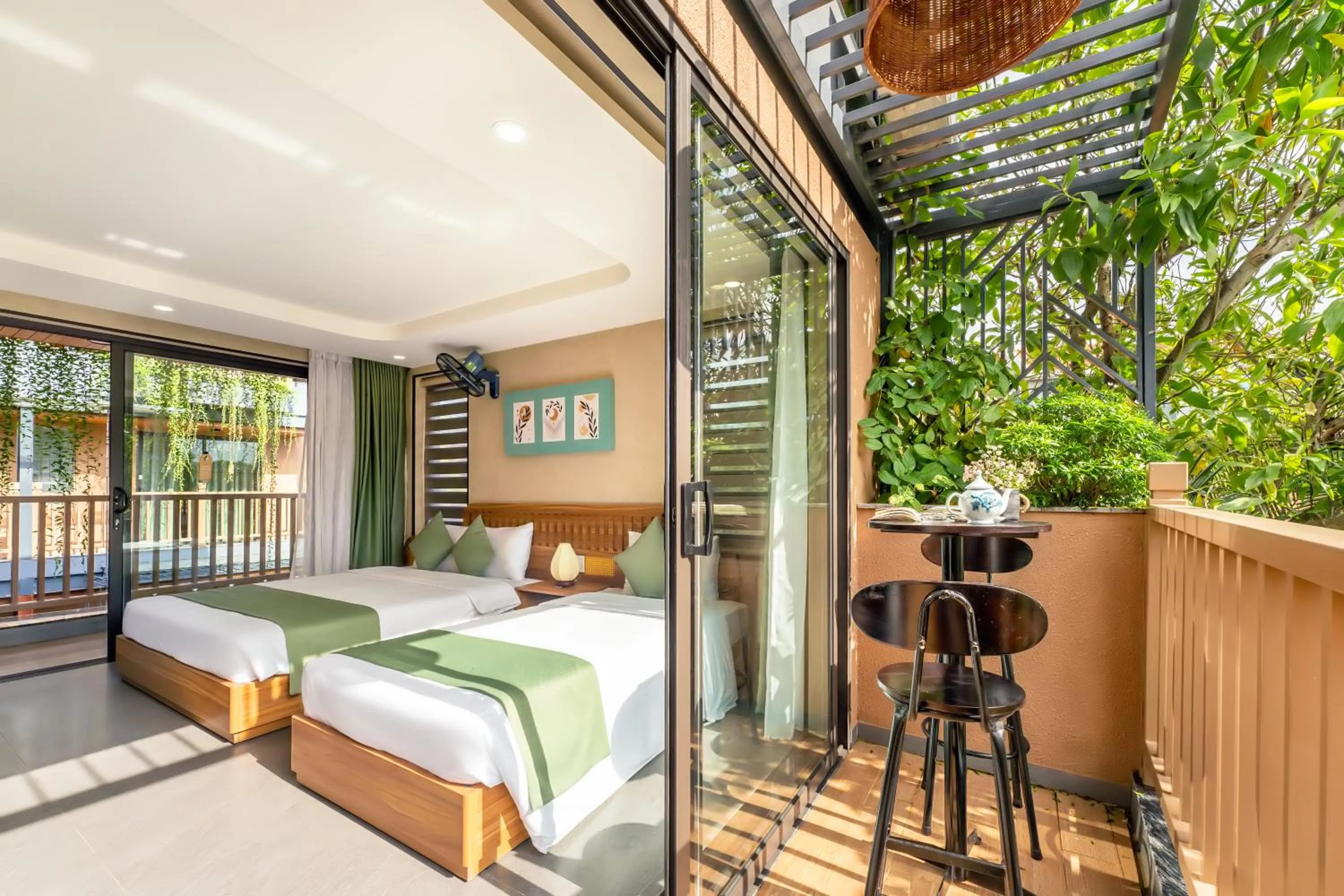 Bedroom, Bed in The Linh Seaside Villa Hoi An