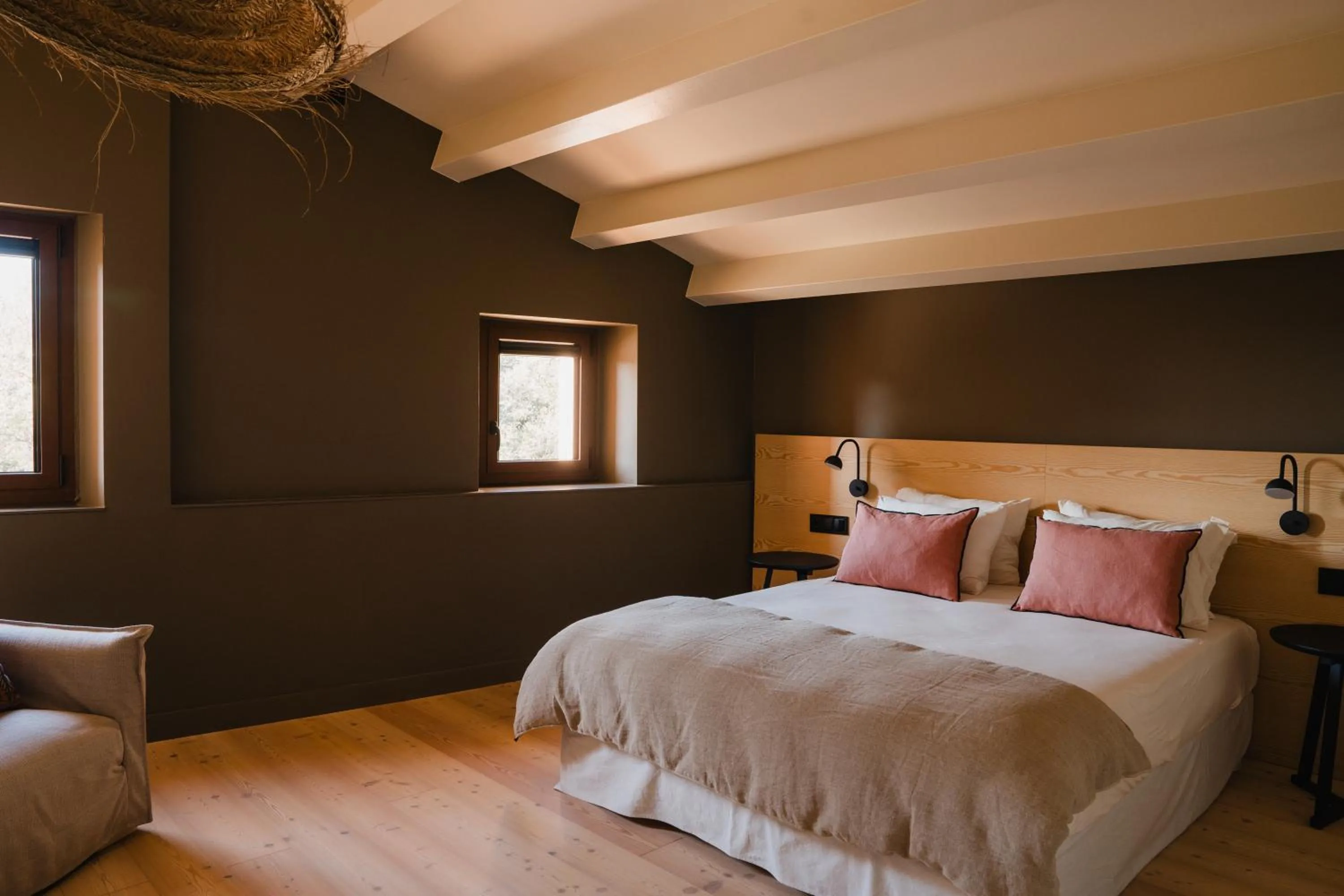 Bed in Hotel-Masia Can Farrés