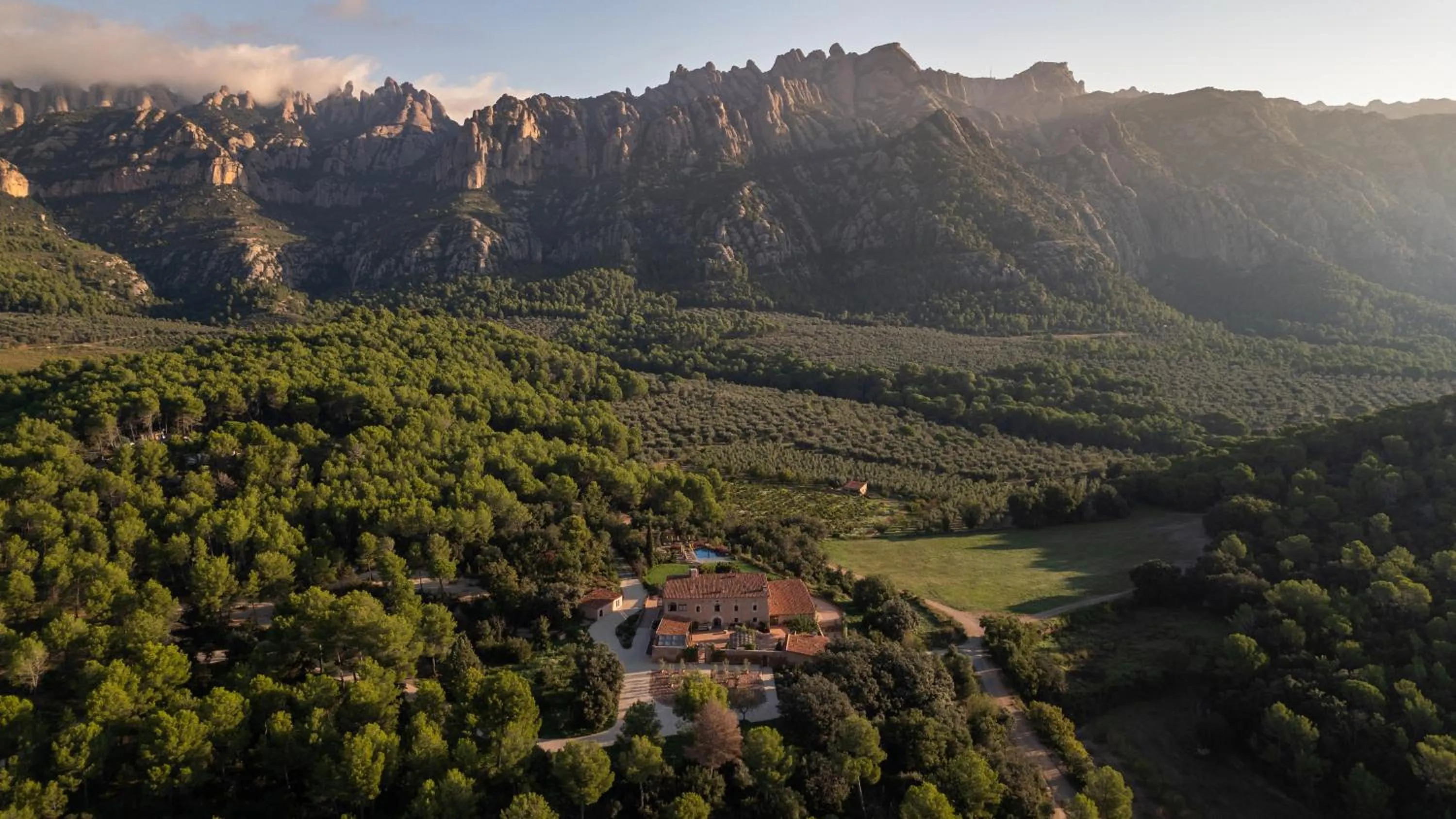 Bird's eye view in Hotel-Masia Can Farrés