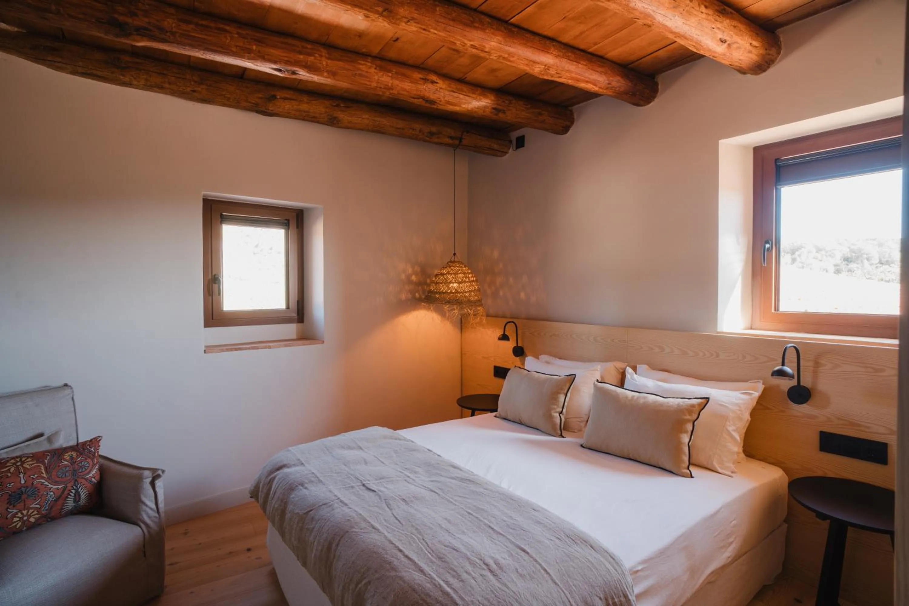 Bed in Hotel-Masia Can Farrés