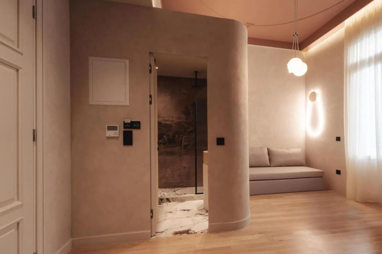 Living room, Bed in Zenith Premium Suites