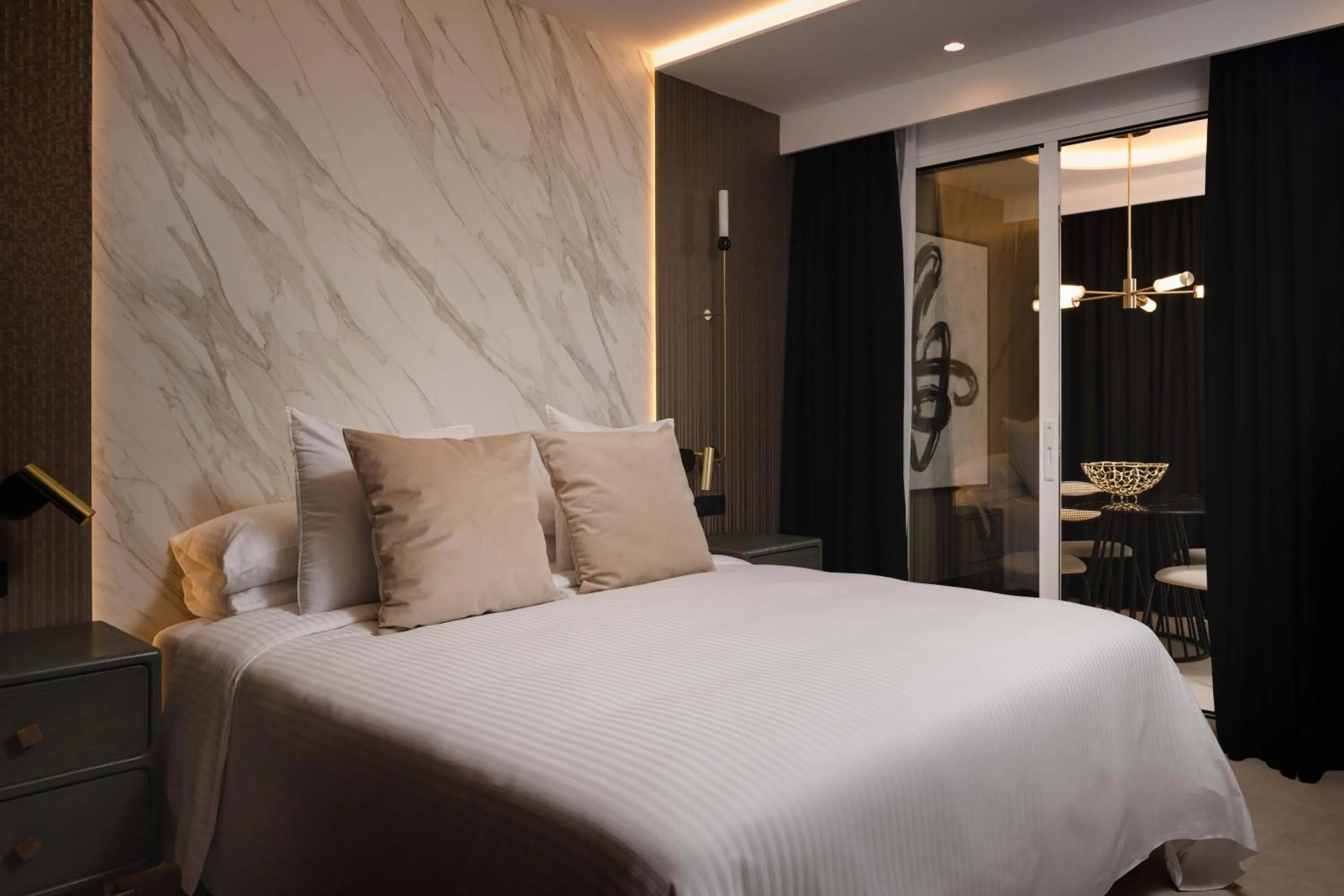 Bed in Blue Marina Suites - Boutique Apartments