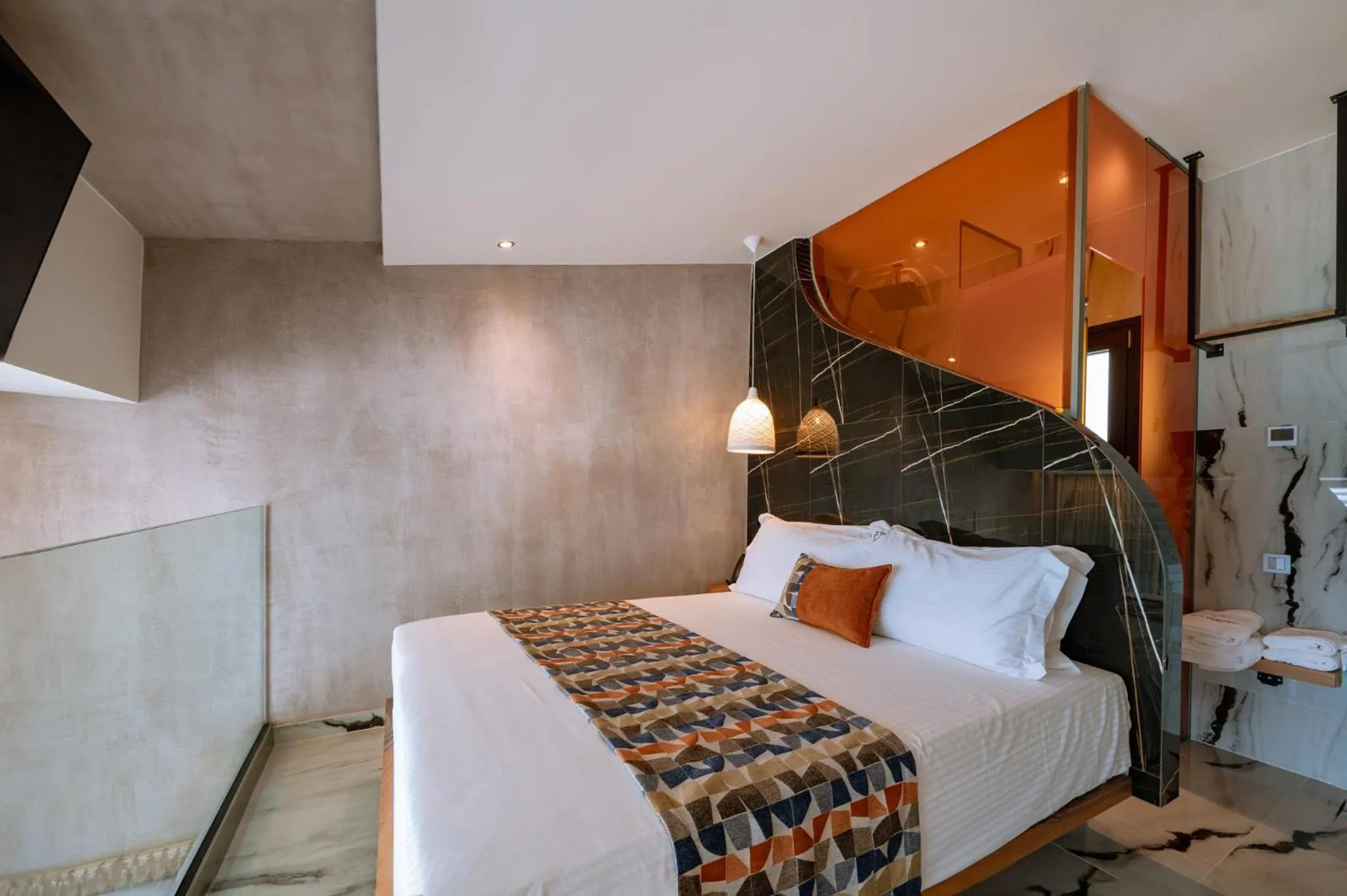 Bed in ZEST THASSOS LUXURY RETREAT