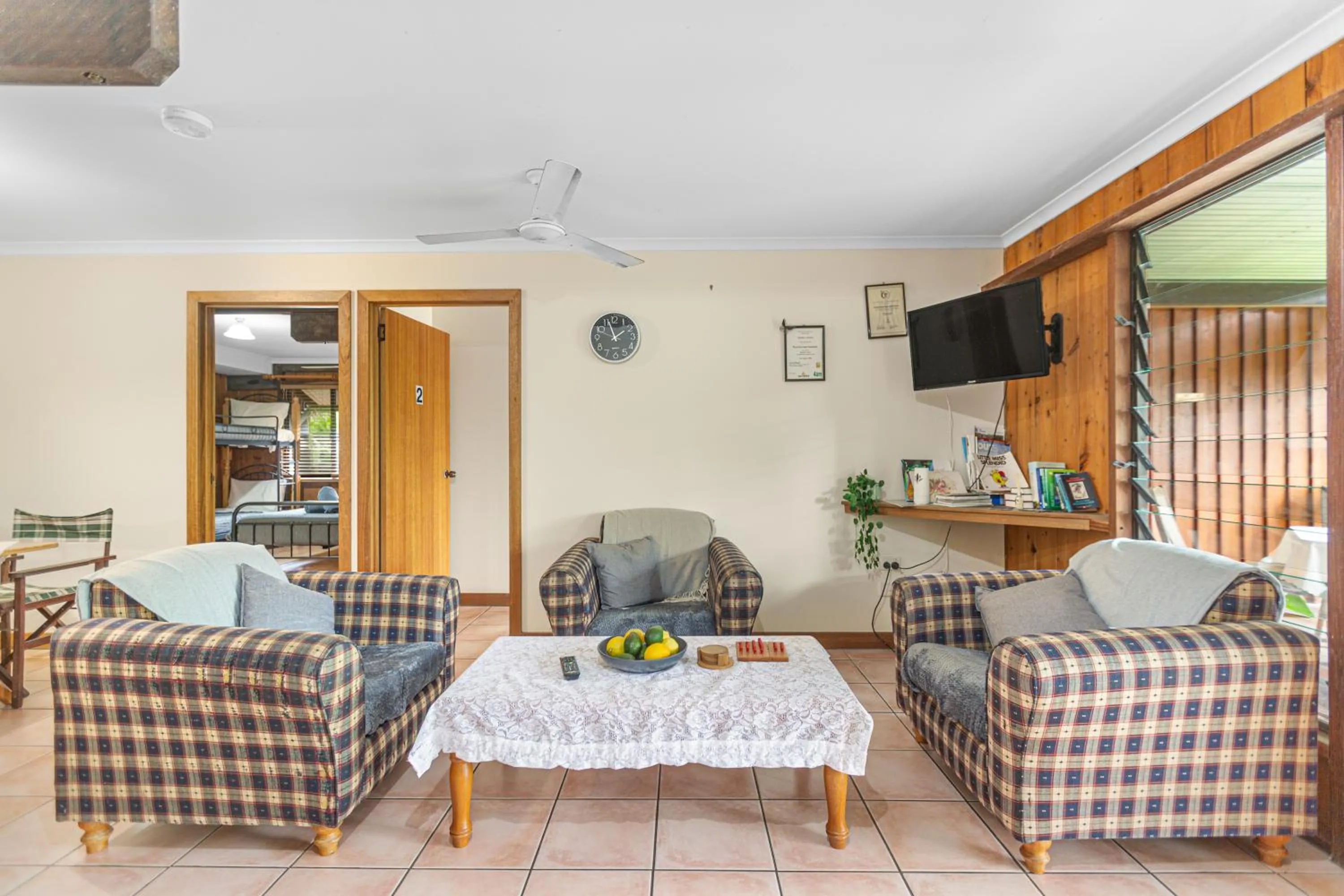 Communal lounge/ TV room in Atherton Blue Gum