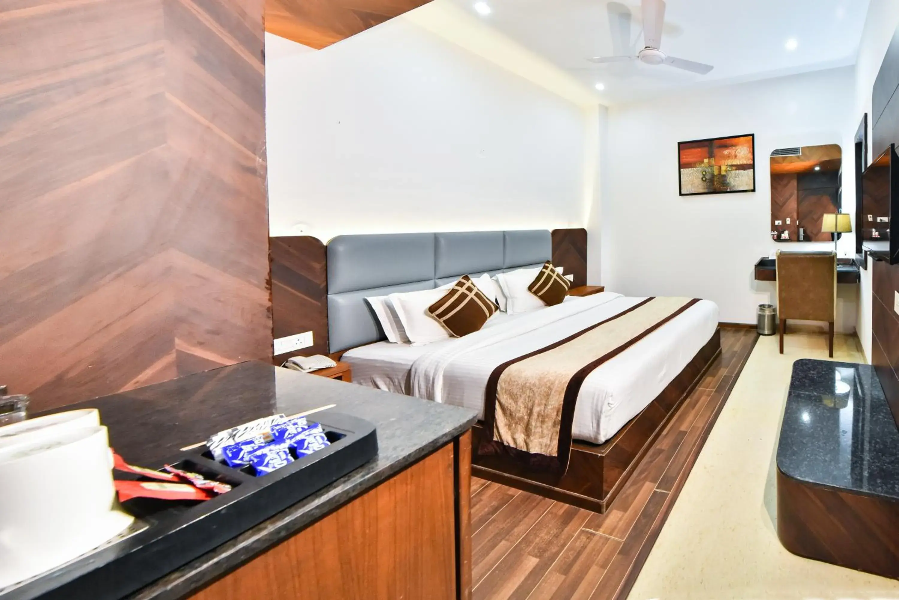 View (from property/room), Bed in Hotel Sawera Grand Near Golden Temple View (from property/room), Bed in Hotel Sawera Grand Near Golden Temple